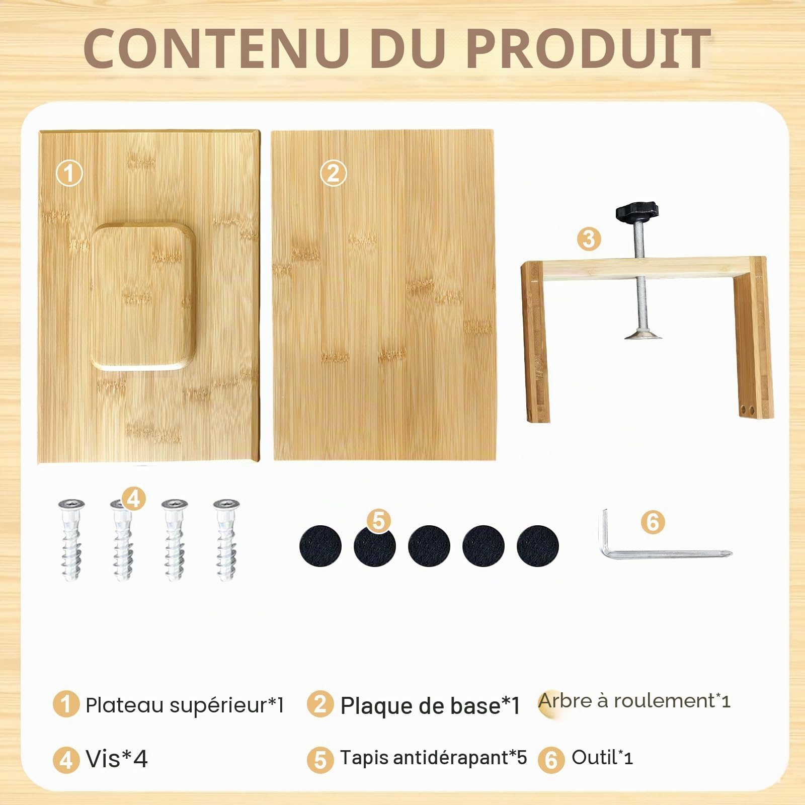Presse à livres en bois et bambou 29x20 cm pour relieurs pression uniforme