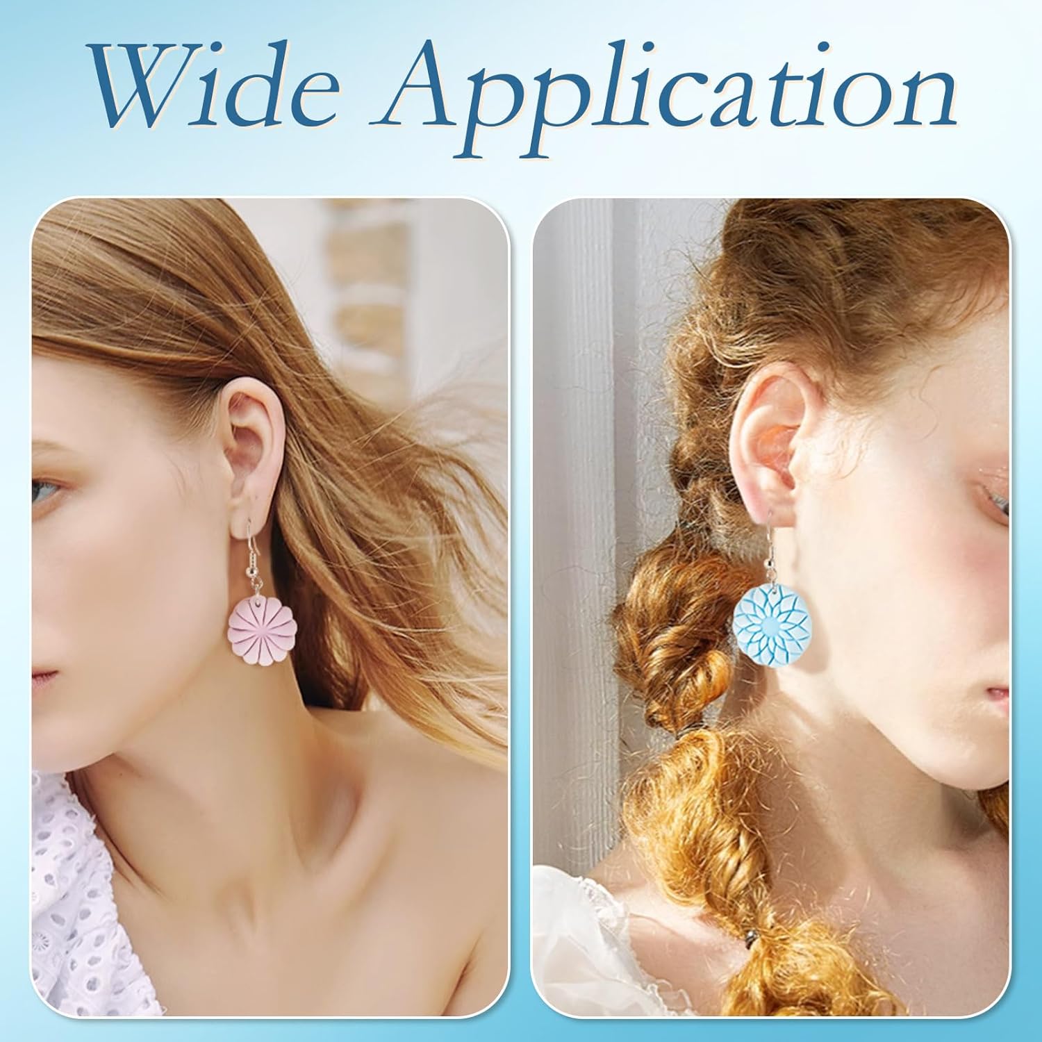 Craftdady 2 pcs Polymer Clay Cutters Flower Clay Earrings Cutters Plastic Floral Clay Cutters for Polymer Clay Jewelry Making - Image 7