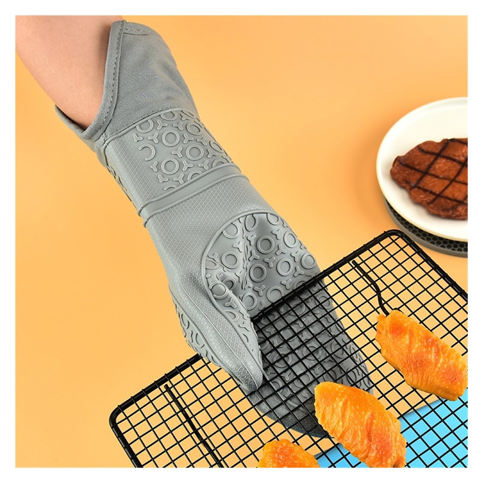 Maniques Longues 6 pcs, Gants Mini et poignées en Silicone