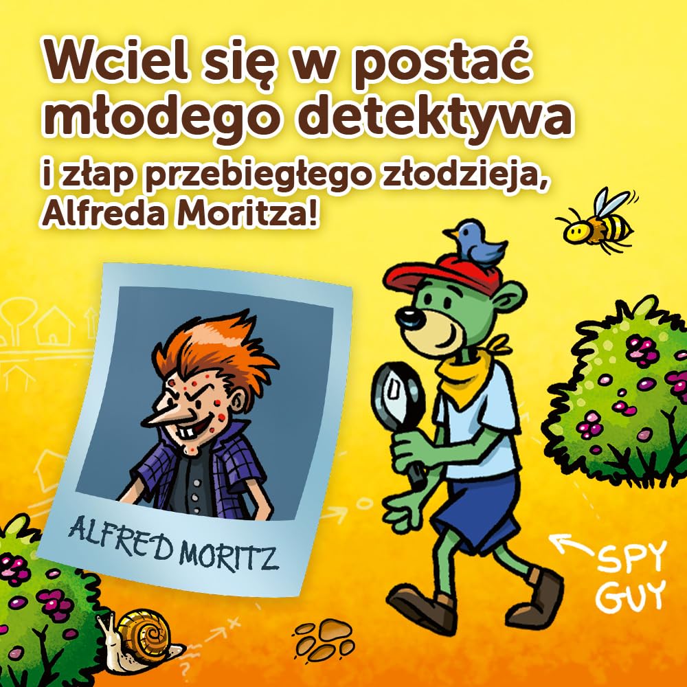 Trefl - Spy Guy Junior Zwierzaki - Kooperacyjna Gra Detektywistyczna dla Najmłodszych, Rodzinna Planszówka, Szukaj Dowodów i Złap Przestępcę, Poznawaj Zwierzęta, Ogromna Plansza, dla Dzieci od 3 lat