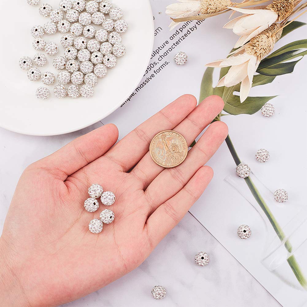yoofun 100 stuks 10 mm strass kralen voor knutselen, 10