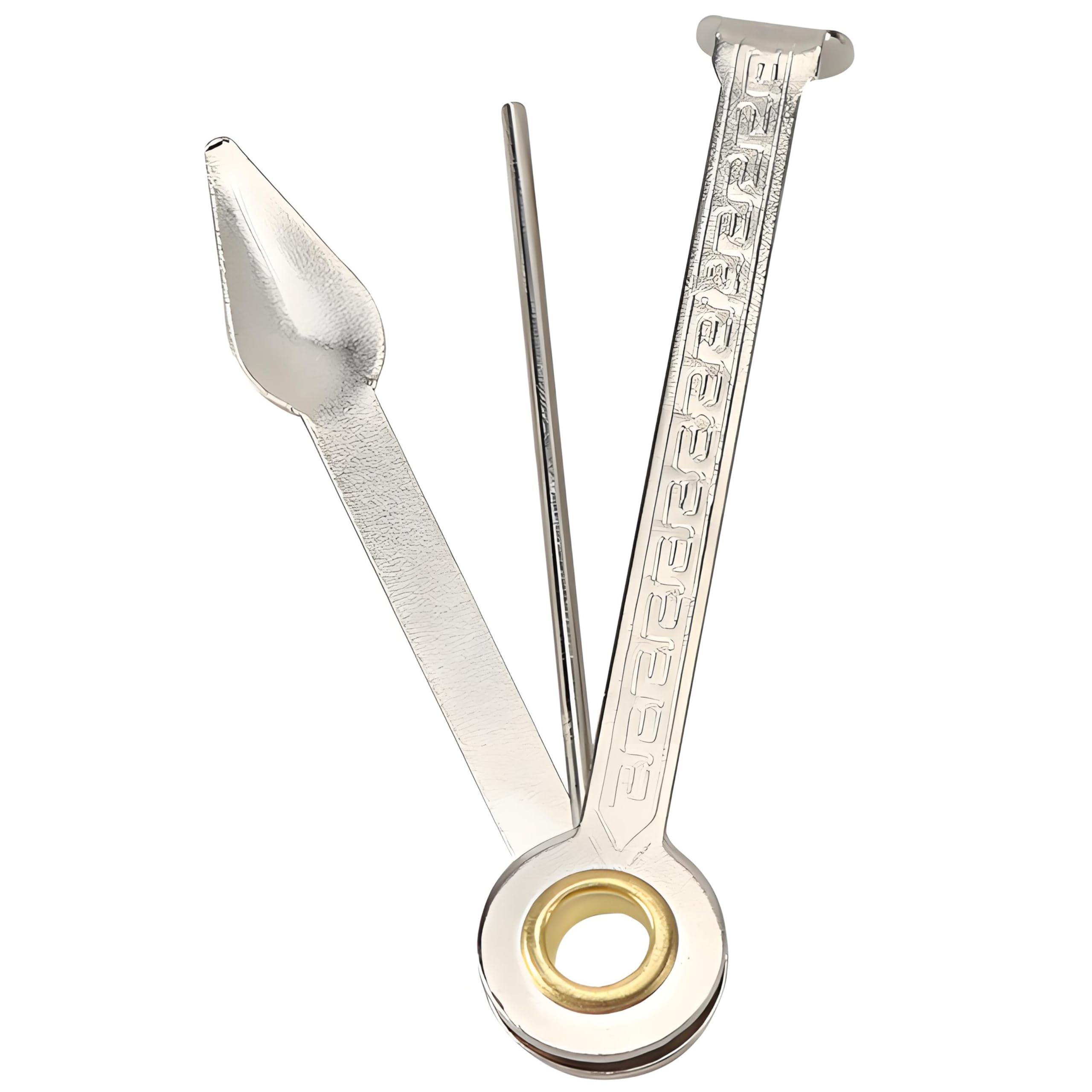 Yiudbaoo 3 in 1 Pipe Tool Cleaner Pipe Scraper Set for Tobacco Pipe Folding Cleaning Ashtray Accessories Pipe Reamer Tamper Pokers Tool 100% Authentic Czech Stainless Steel