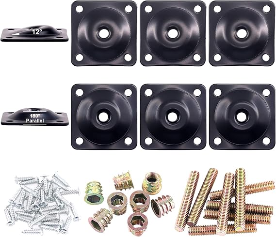 20 Stück Möbelbein Schoner - Rutschfeste Füße Für Stühle & Betten | Schwarzes PVC, 4,8x4,8 Cm