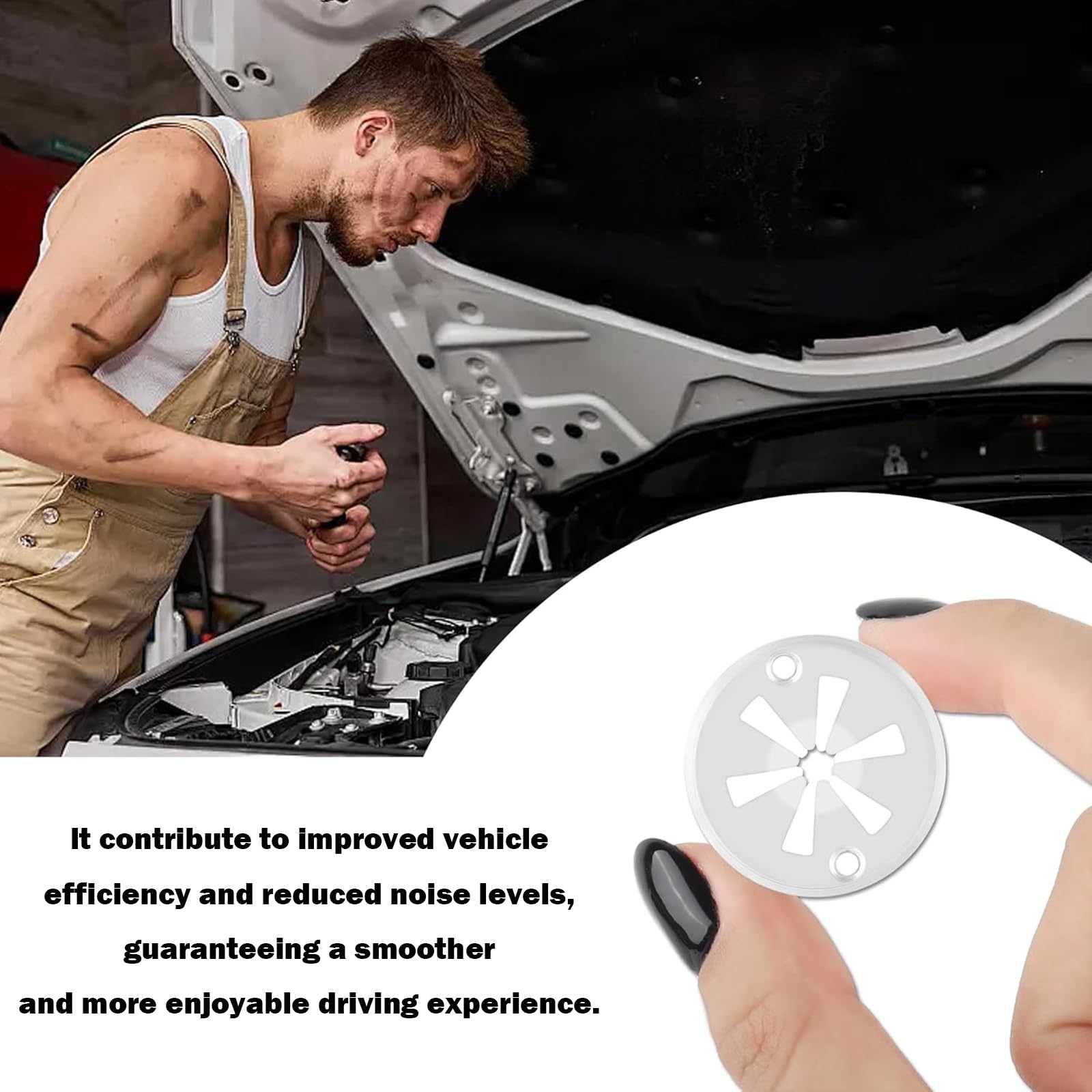 6 Pcs Vehicle Heat Shield Repair Kit, 30mm Zinc-plated Steel Locking Washers, 52mm Stainless Steel Heat Shield Washers - Image 3