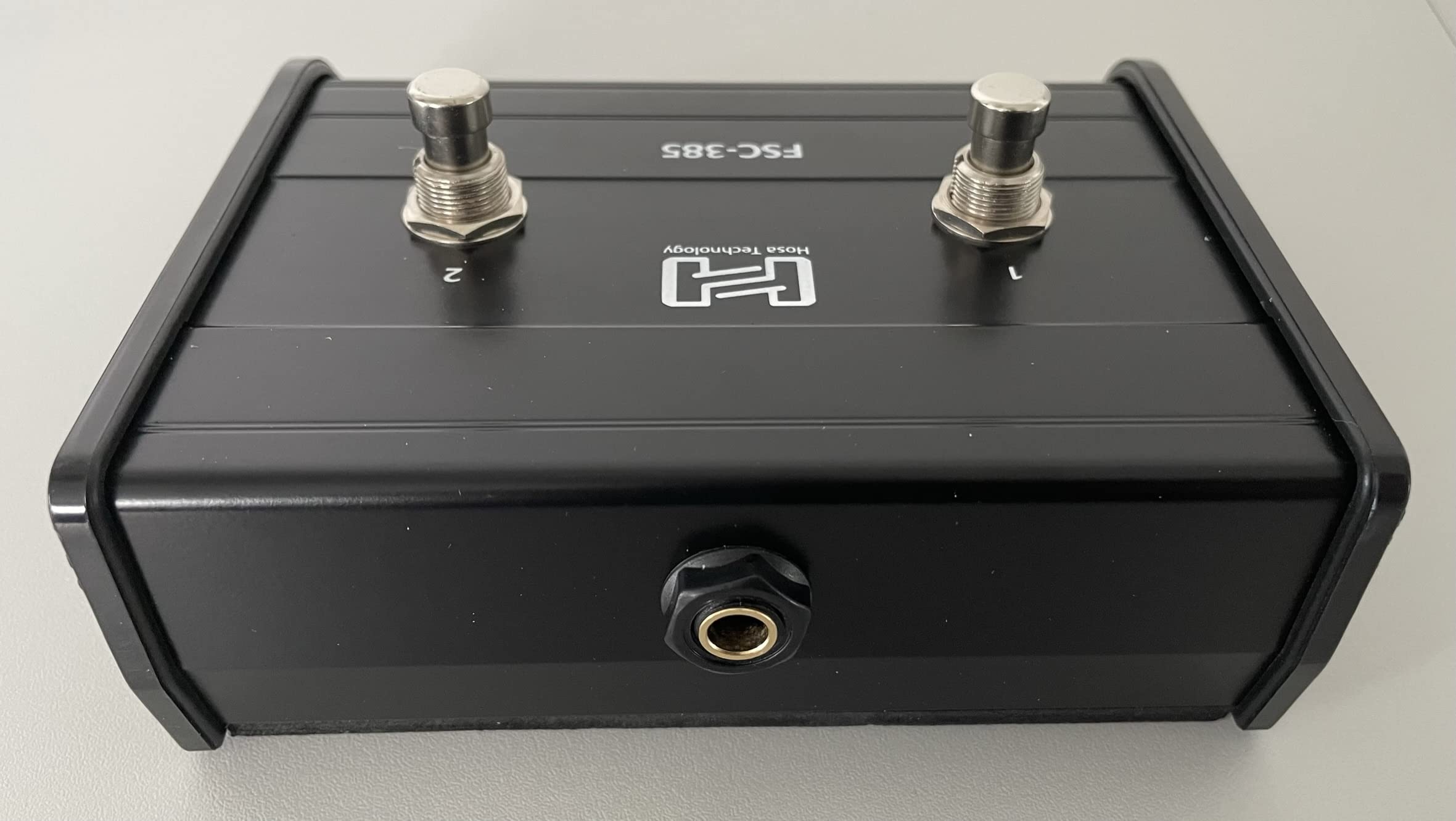 Hosa FSC-385 Dual Latching Footswitch - Guitar Amp Foot Controller With 1/4-inch Jack