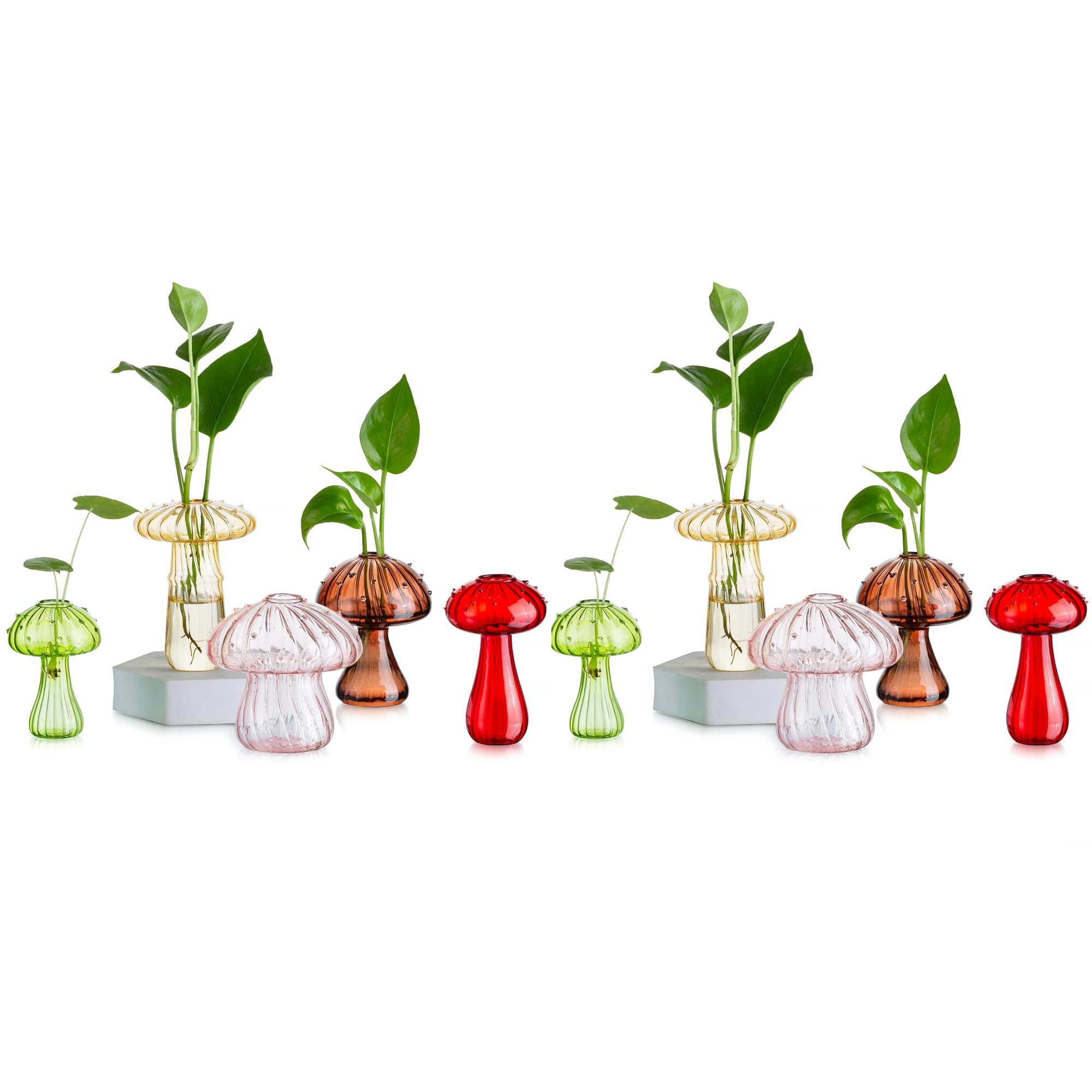 Vase de propagation haut de gamme en verre soufflé décoratif pour fleurs
