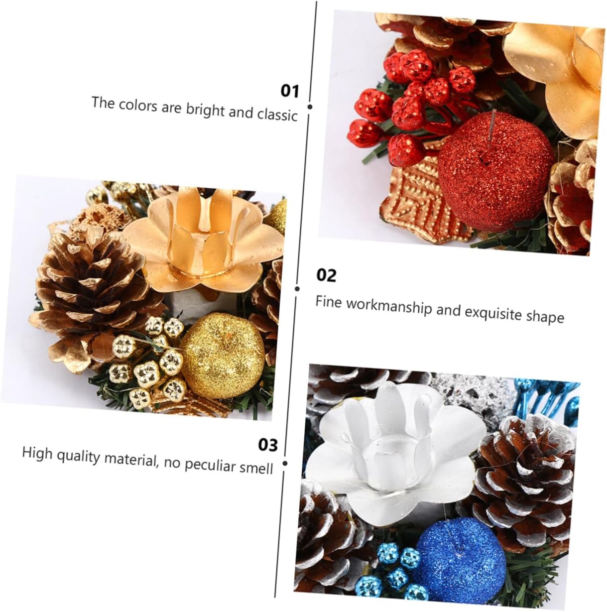 3pcs Artistic Candle Holders Christmas Candle Stands for Home Decor and Stylish Taper Candlestick Holders for Living Room Kitchen and Housewarming Decorations