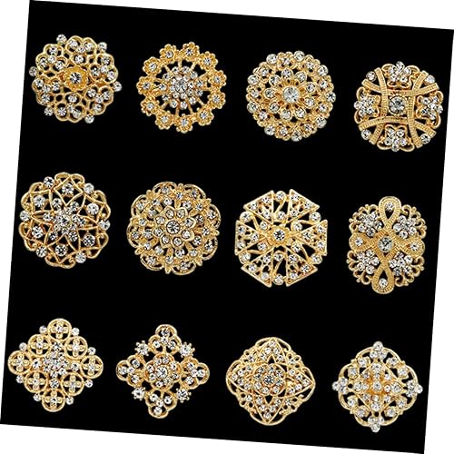 Miniatura 2 de EXCEART 96 piezas de cristal para niñas de flores, novia, clips de insignias, broche vintage, adorno de ramillete, ramilletes, collar de solapa,