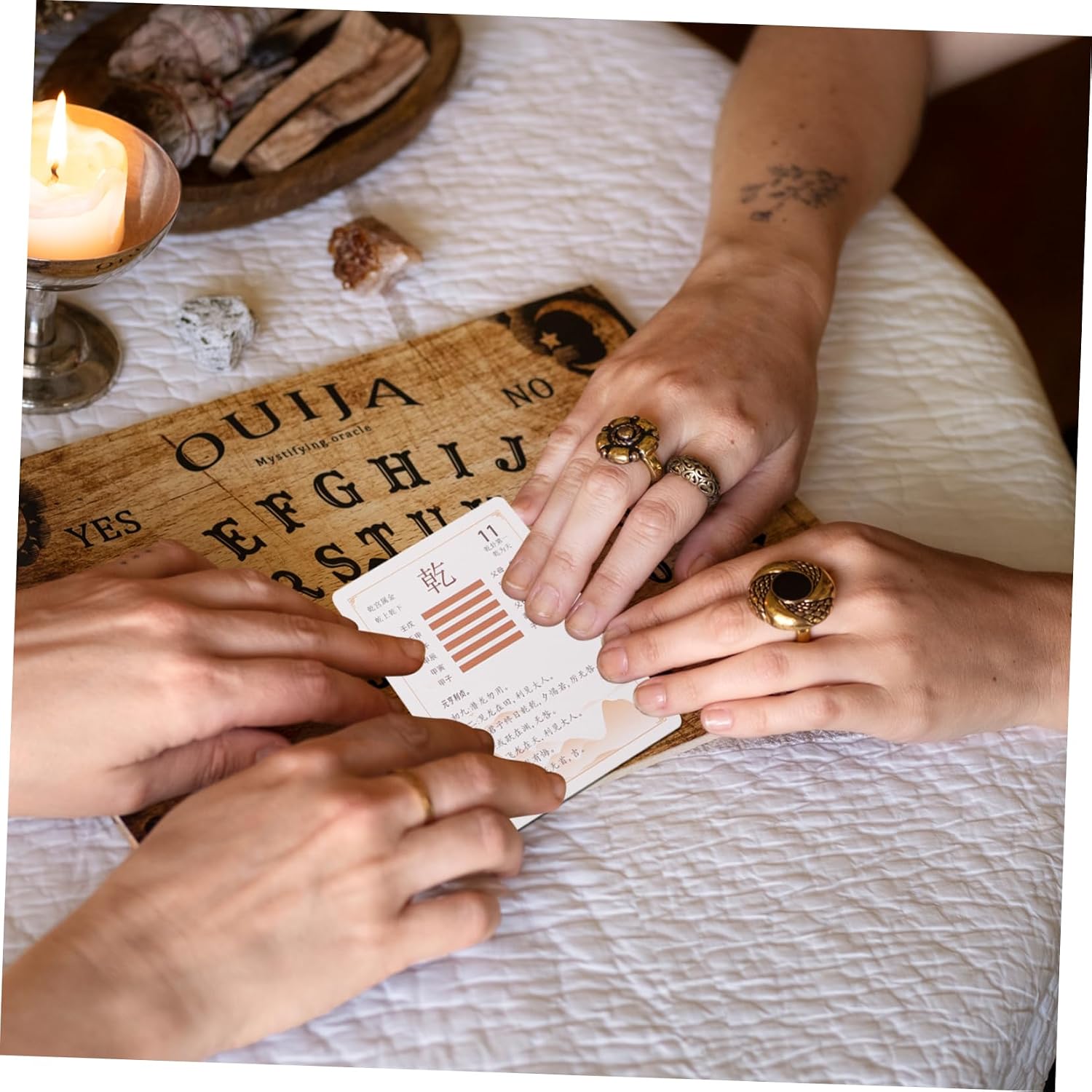 BESPORTBLE I Ching Cards Hexagram Collection Beginner Guide Taoist Symbol Oracle Cards for Divination Fortune Telling