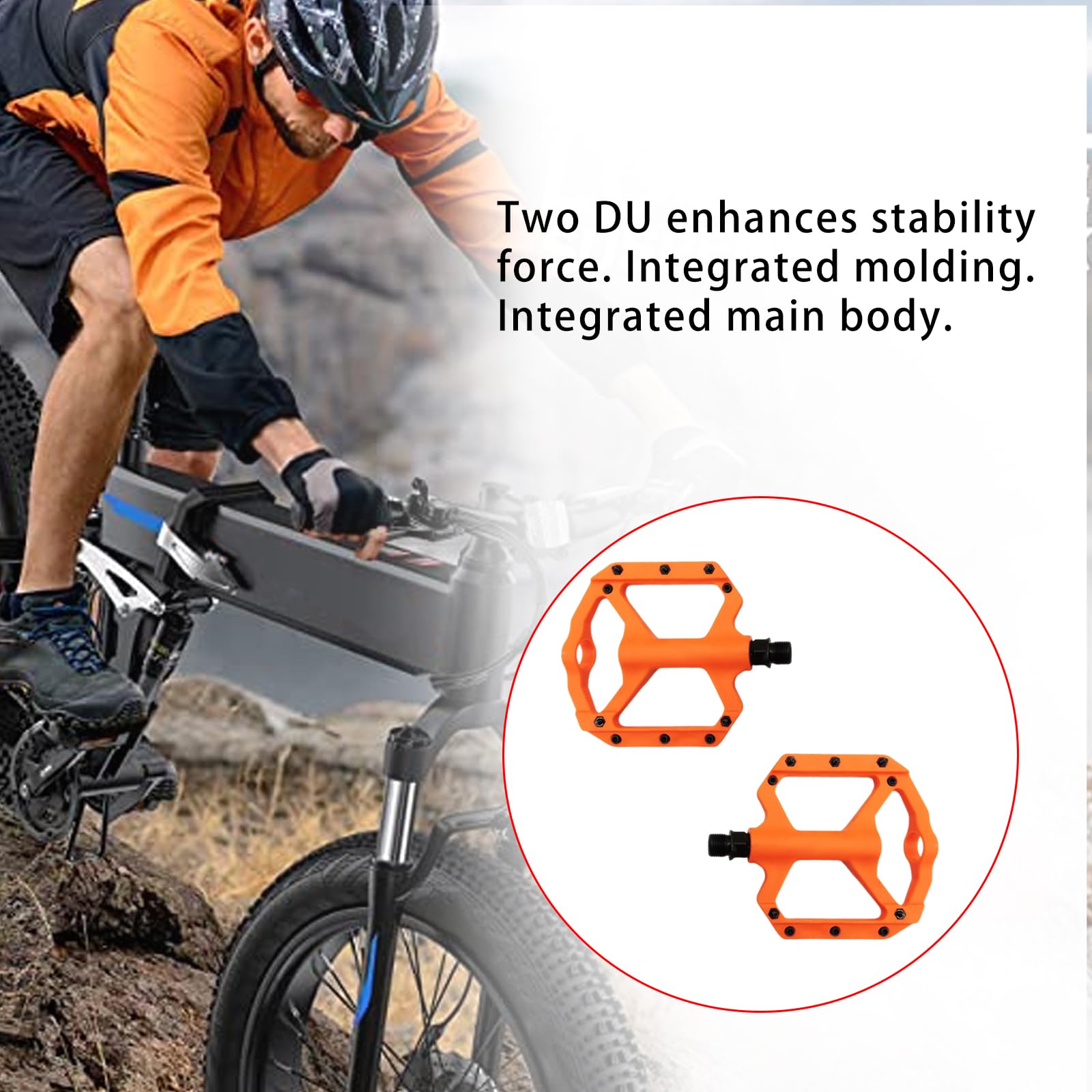 Nylon Mountainbike Pedale - Leicht & Rutschfest, 80x105mm, Versiegelte Lager