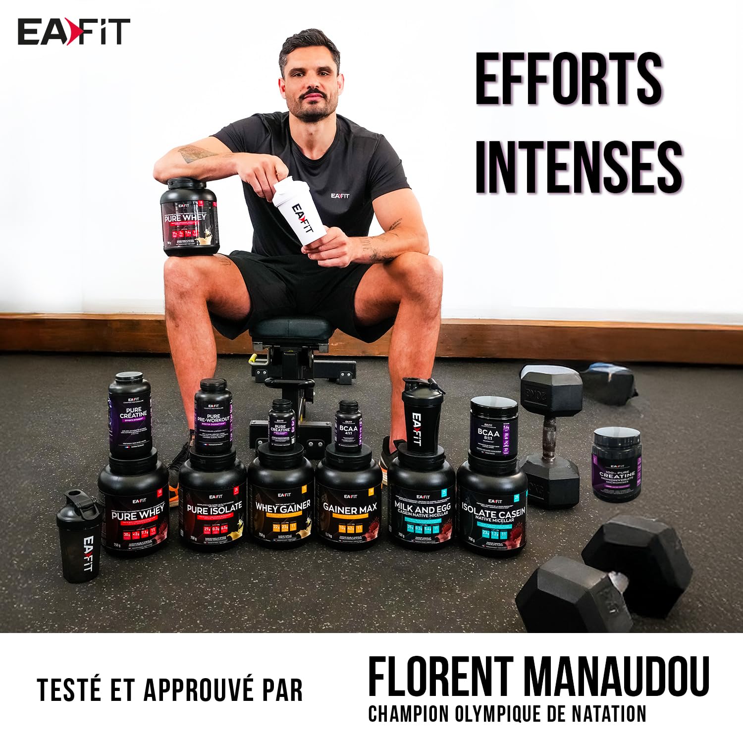 Creatine Monohydrate Eafit Pure - Musculation Prise De Masse - Poudre 500g | Booster Puissant Pre Workout, Augmente Performances Et Prise De Masse Musculation Homme - Poudre Micronisée, Cure De 5 Mois