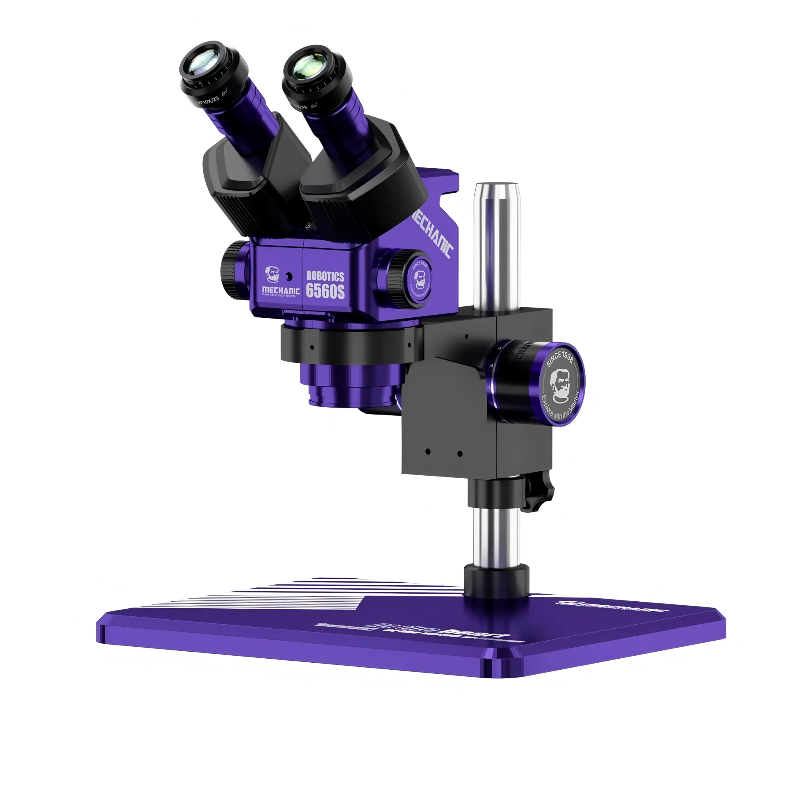 MECHANIC OFICIAL Microscopio estereoscópico binocular industrial para robótica 6560S-B11 con zoom continuo adecuado para reparación de tarjetas PCB y móviles