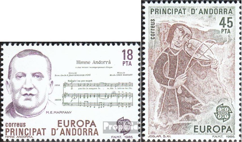 Andorra Spanische Post Briefmarken 200-201 Komplett Postfrisch MNH – Pferde/Zebras, 1988 Europa