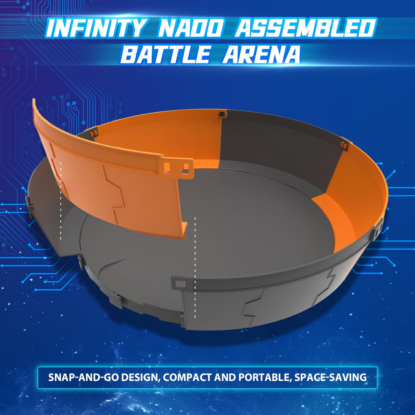 INFINITY NADO S7 Trottola con arena modulare, lanciatore pistola/arco ad accelerazione infinita, trottola in metallo Tipo difesa/resistenza Rotazione destra/sinistra,Giocattolo per bambini bambine 5+