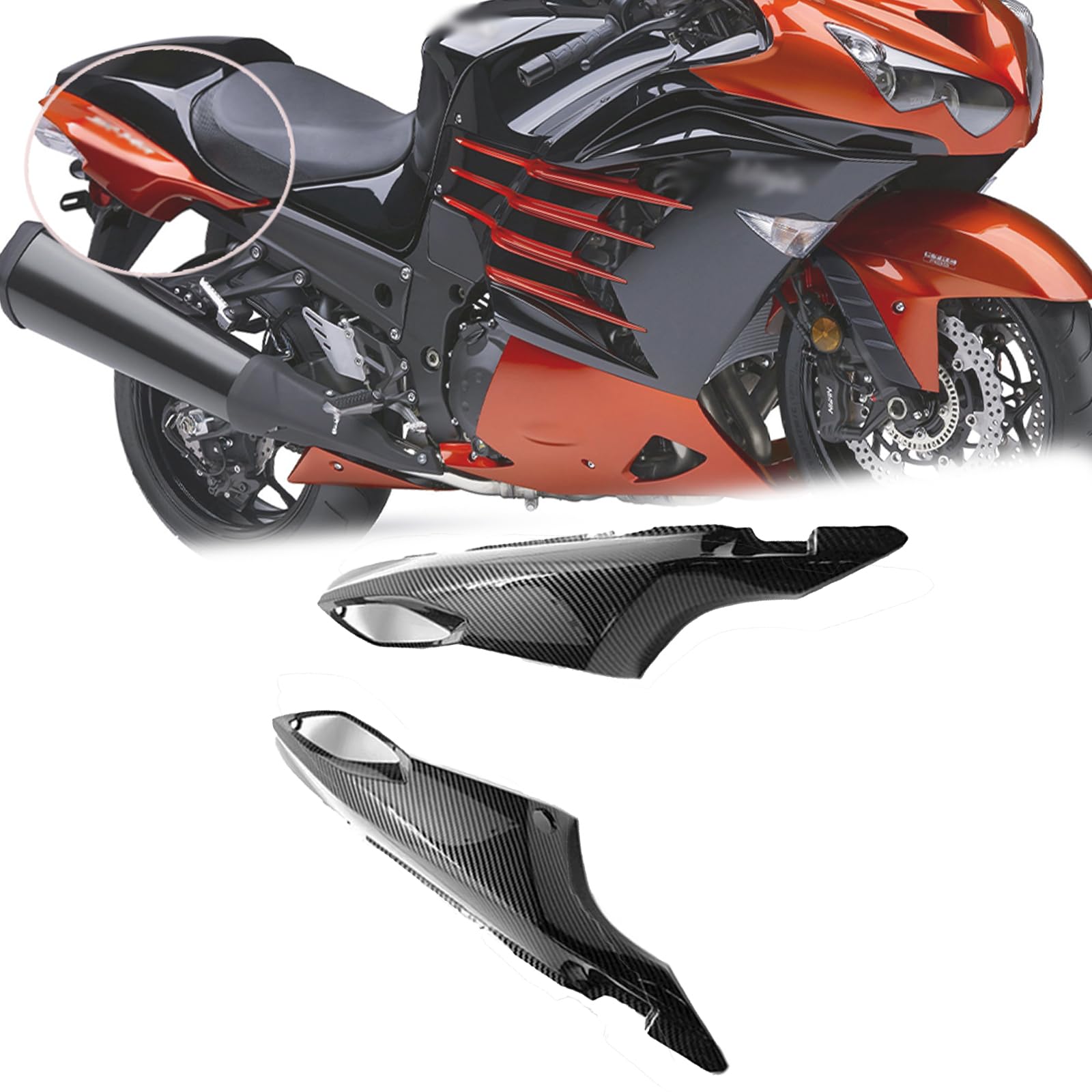 返金用 For Kawasaki Ninja ZX-6R 2024+ Front Downforce Naked Frontal