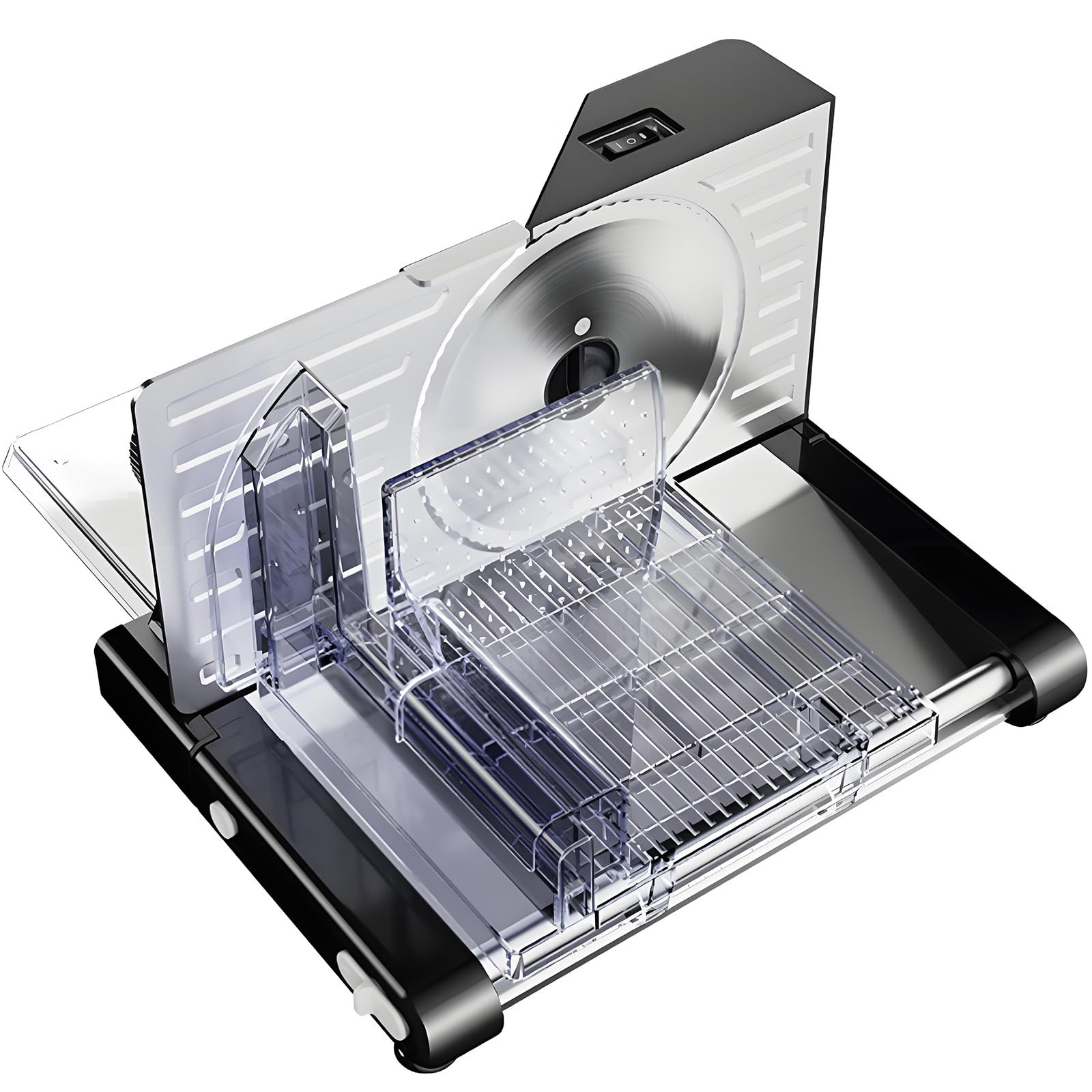 Foldable Meat Slicer, Electric Food Slicer with Stainless Steel Blade