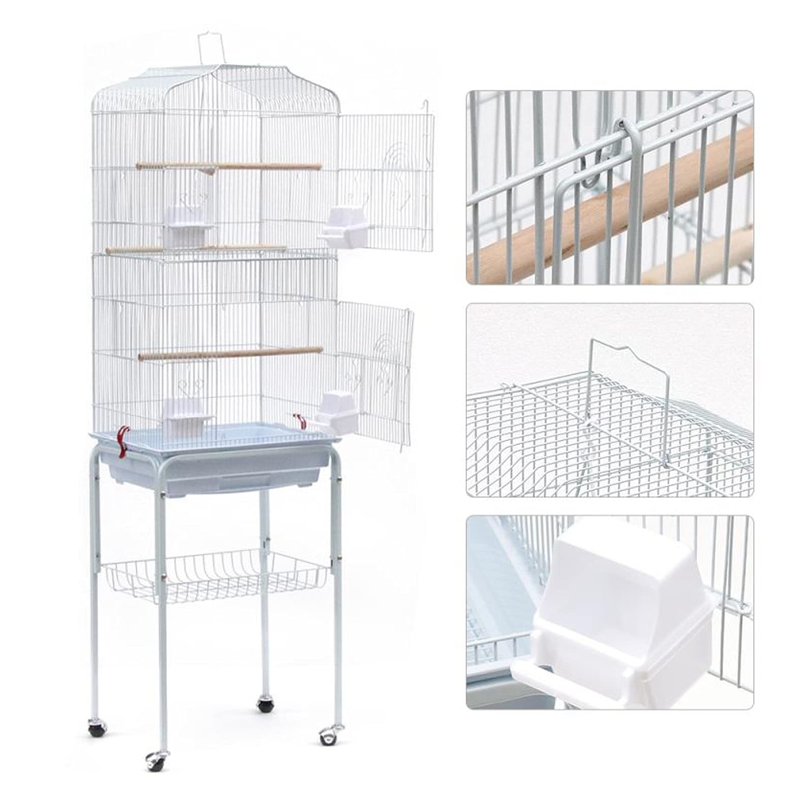 Gabbia per Uccelli Gabbie per Uccelli Gabbia Metallica Pappagallo Forniture per nidi di Uccelli Forniture per Animali Domestici per Uccelli di peonia