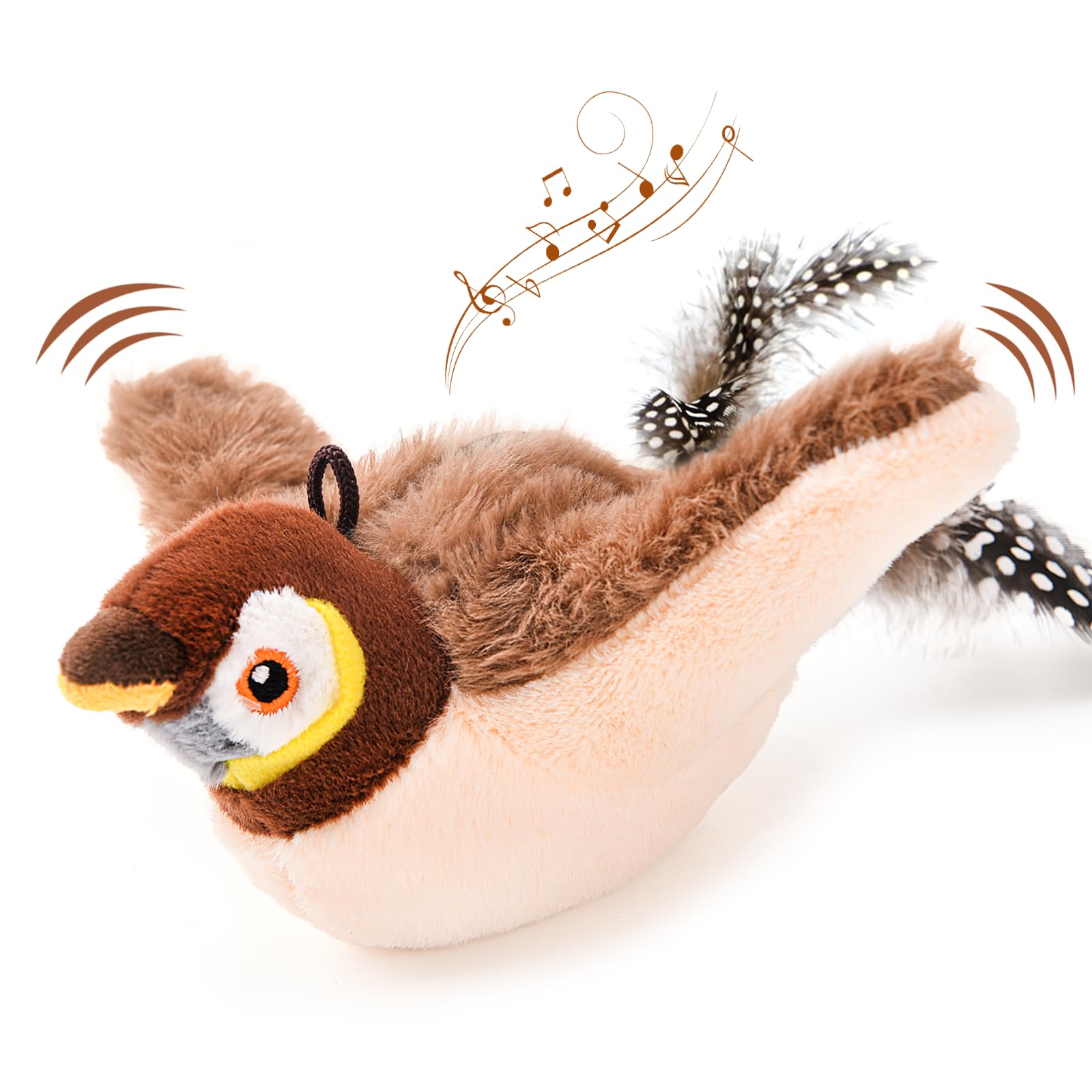 Amazon | AUSCAT 猫 電動おもちゃ 鳥 ピョンピョンバード すずめ