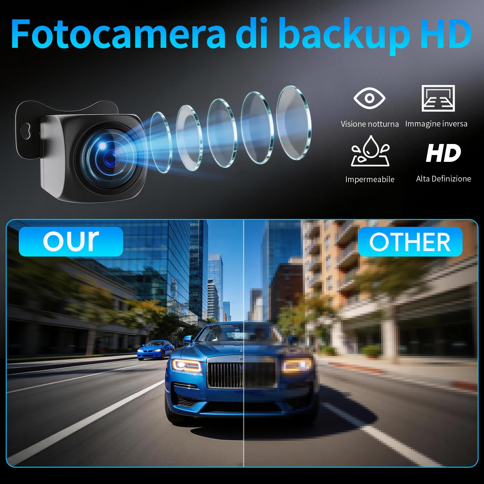 Haudio Autoradio 2 Din con Apple CarPlay e Android Auto, Schermo HD da 10,1 Pollici, Telecamera Posteriore HD, 2+64 GB, GPS, Bluetooth, Controllo Vocale, Mirror Link, FM/AM/AUX, per Tutti i Veicoli