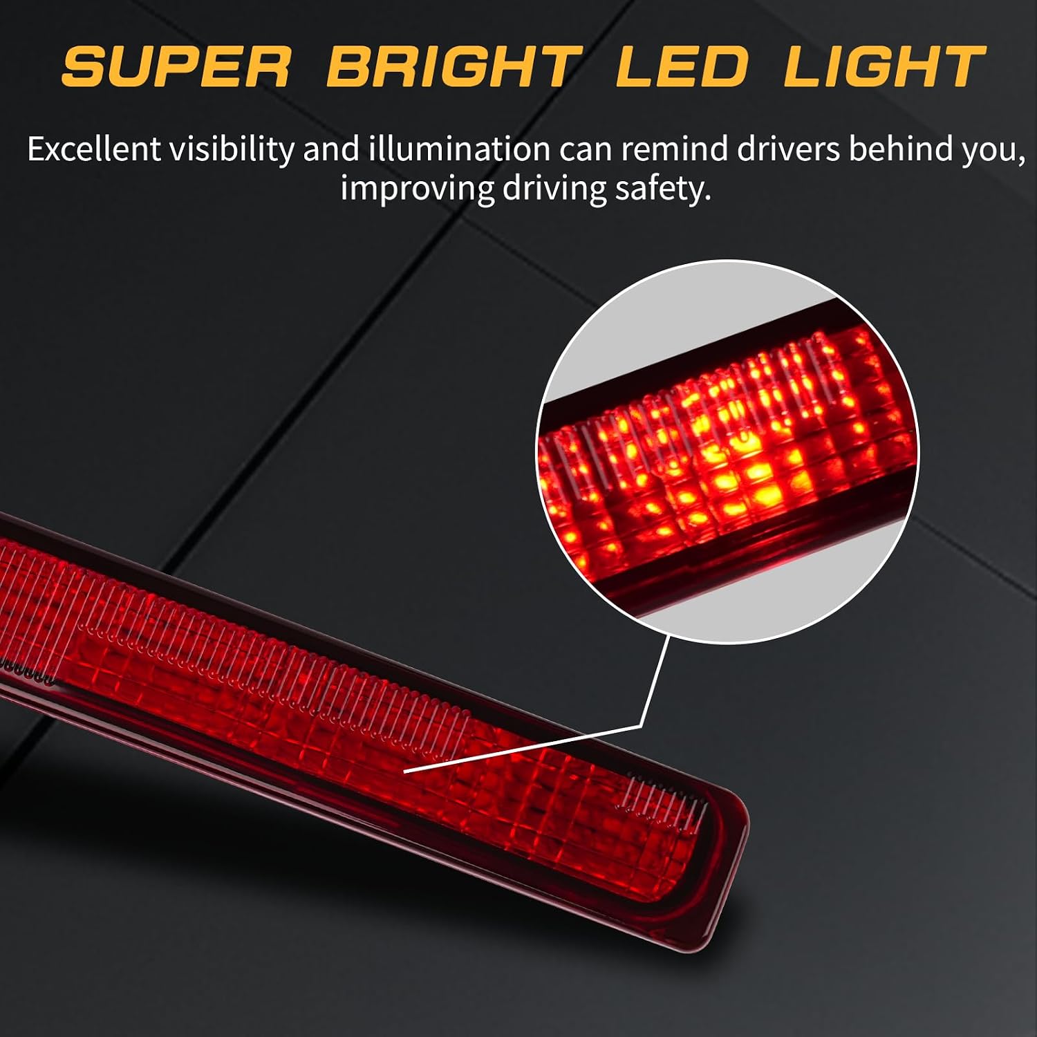 923-297 Center High Mount Stop Light Replacement for Jeep Gladiator 2020-2025 Replace 68338388AC