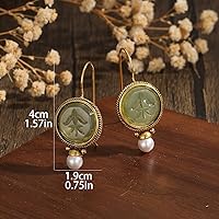 Vintage Green Handmade Earrings - Minimalist Bohemian Jewelry for Women