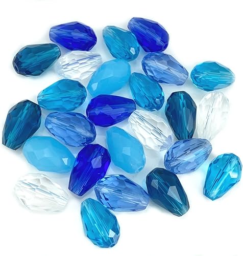 Cuentas de cristal en forma de lágrima en forma de agujero vertical facetado, cuentas espaciadoras sueltas para hacer joyas, manualidades, pulseras,