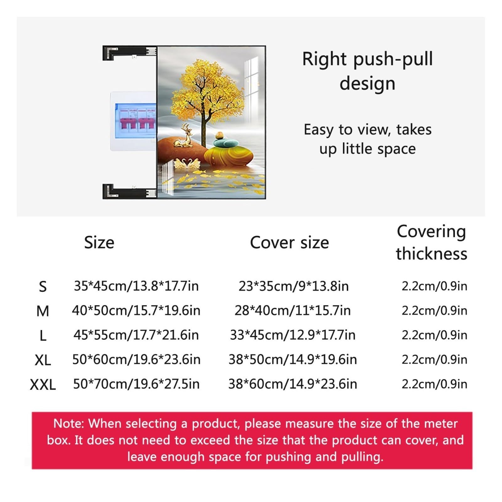 Copri Contatore Elettrico Interno Creative A Parete Copri Quadro Elettrico Interruttori Moderne E Semplici Per Copri Quadro Elettrico Decorativo Decorativi(XXL,Black box right push-15)