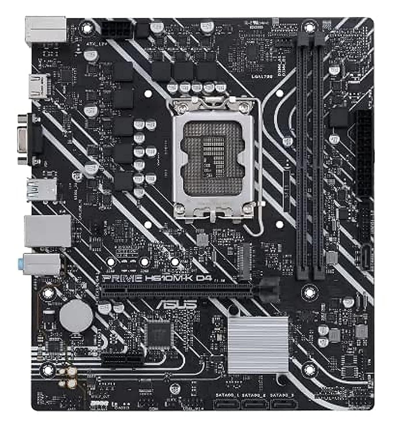 ASUS Intel® H610 (LGA 1700) płyta główna mic-ATX z DDR4, PCIe 4.0, gniazdo M.2, Realtek 1 Gb Ethernet, HDMI®, D-Sub, porty USB 3.2 Gen 1, SATA 6 Gbps, nagłówek COM, nagłówek RGB