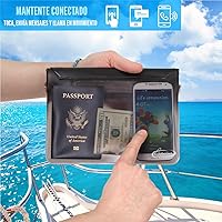 Vista 5 de AiRunTech Bolsa impermeable con correa para la cintura (paquete de 2) Accesorios de playa, la mejor manera de mantener tu teléfono y objetos