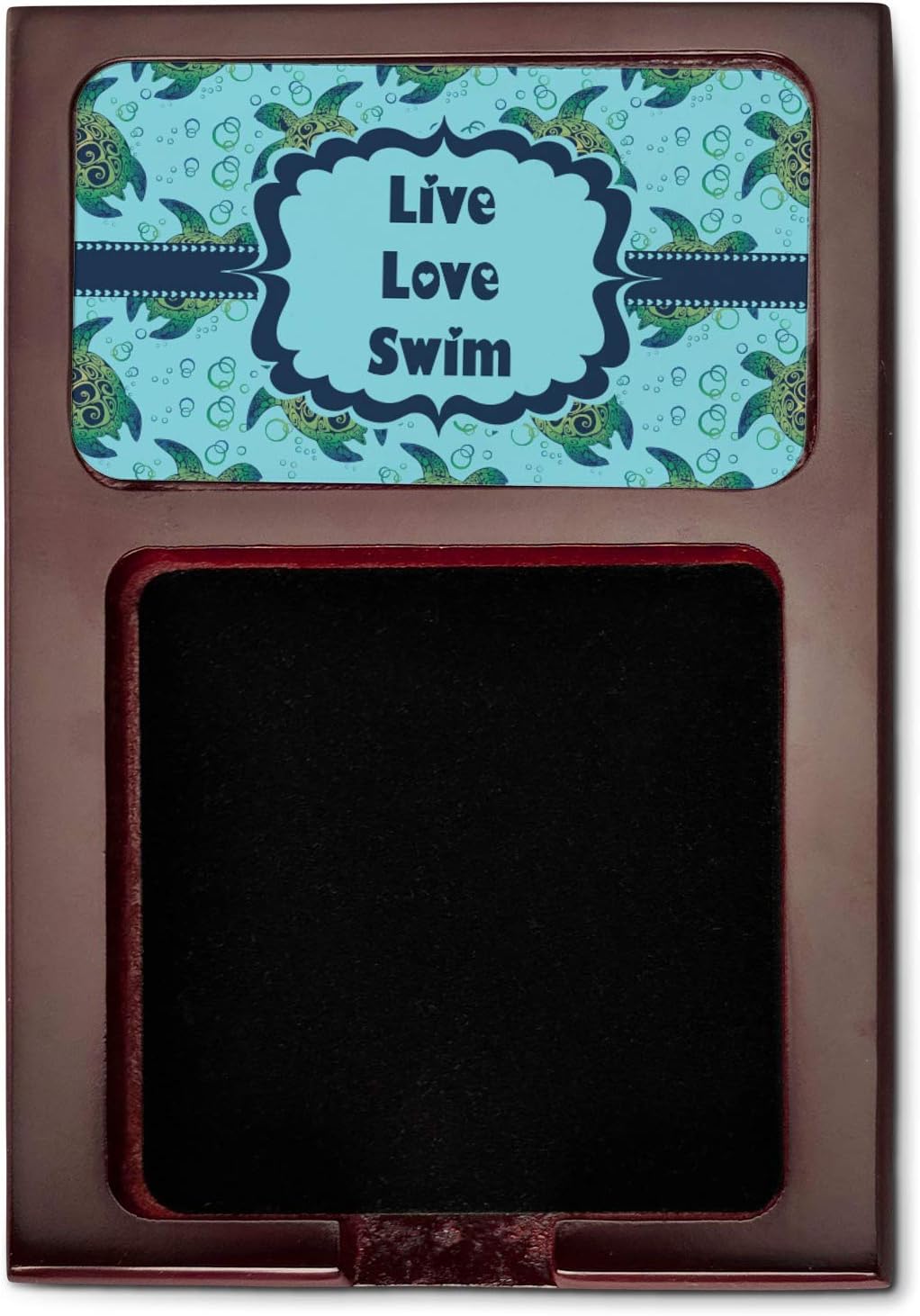 Personalized Sea Turtles Red Mahogany Sticky Note Holder