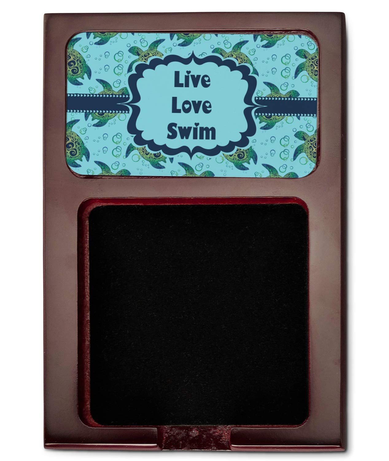 Personalized Sea Turtles Red Mahogany Sticky Note Holder