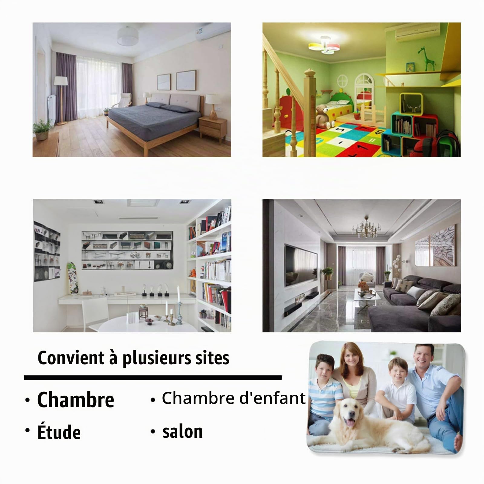 Tapis personnalisé, antidérapant, lavable, pour chambre à coucher, salon, bureau, jardin, balcon, 48x72in (120x180cm), Noir, Décontracté, Espace