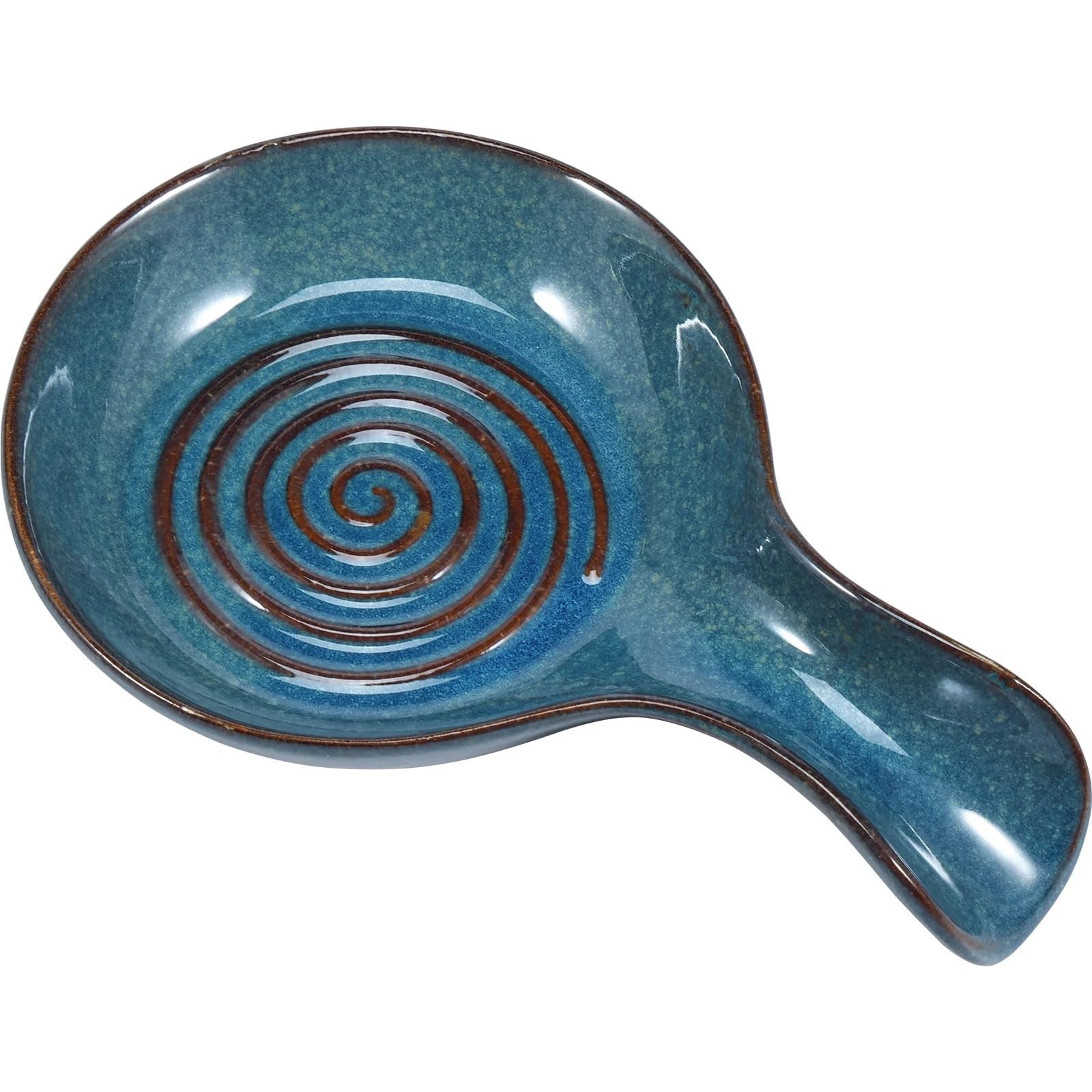 2 Stück Löffelhalter Keramik Löffelablage Messer Gabel Essstäbchen Filtertablett for Küchentheke Party Esstisch Gewürzteller Dip Dish für Kochlöffel, Schöpfkellen(Blue)