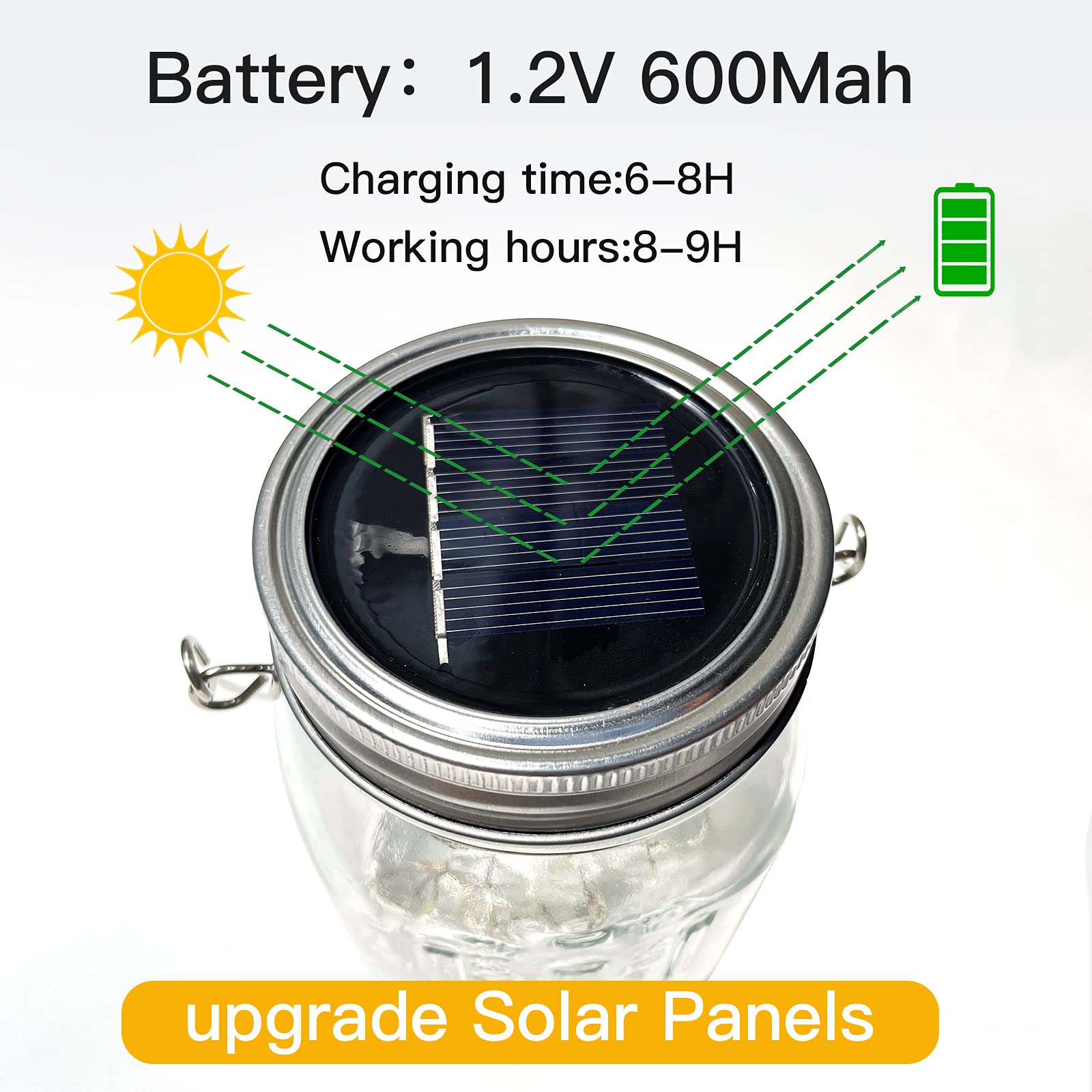 XVZ Lanterna solare per esterni, 4 pezzi, luci solari da giardino, impermeabile, lanterna solare, da appendere per terrazze, patio, balcone, tavolo, multicolore