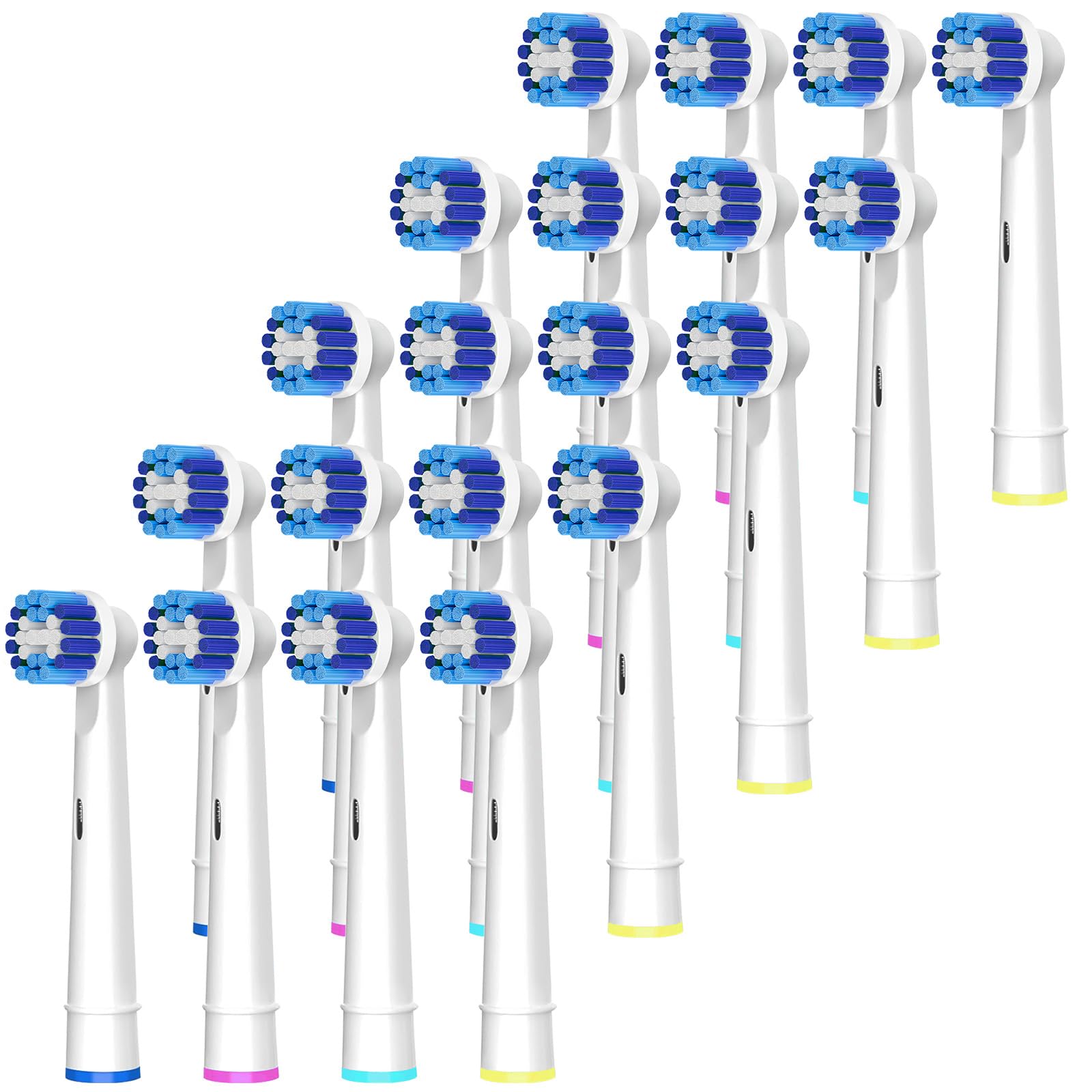 Replacement Brush Heads Compatible with Braun Oral-B, 20pcs Professional Electric Toothbrush Heads for Oral B Replacement Heads Refill Pro100/1000/