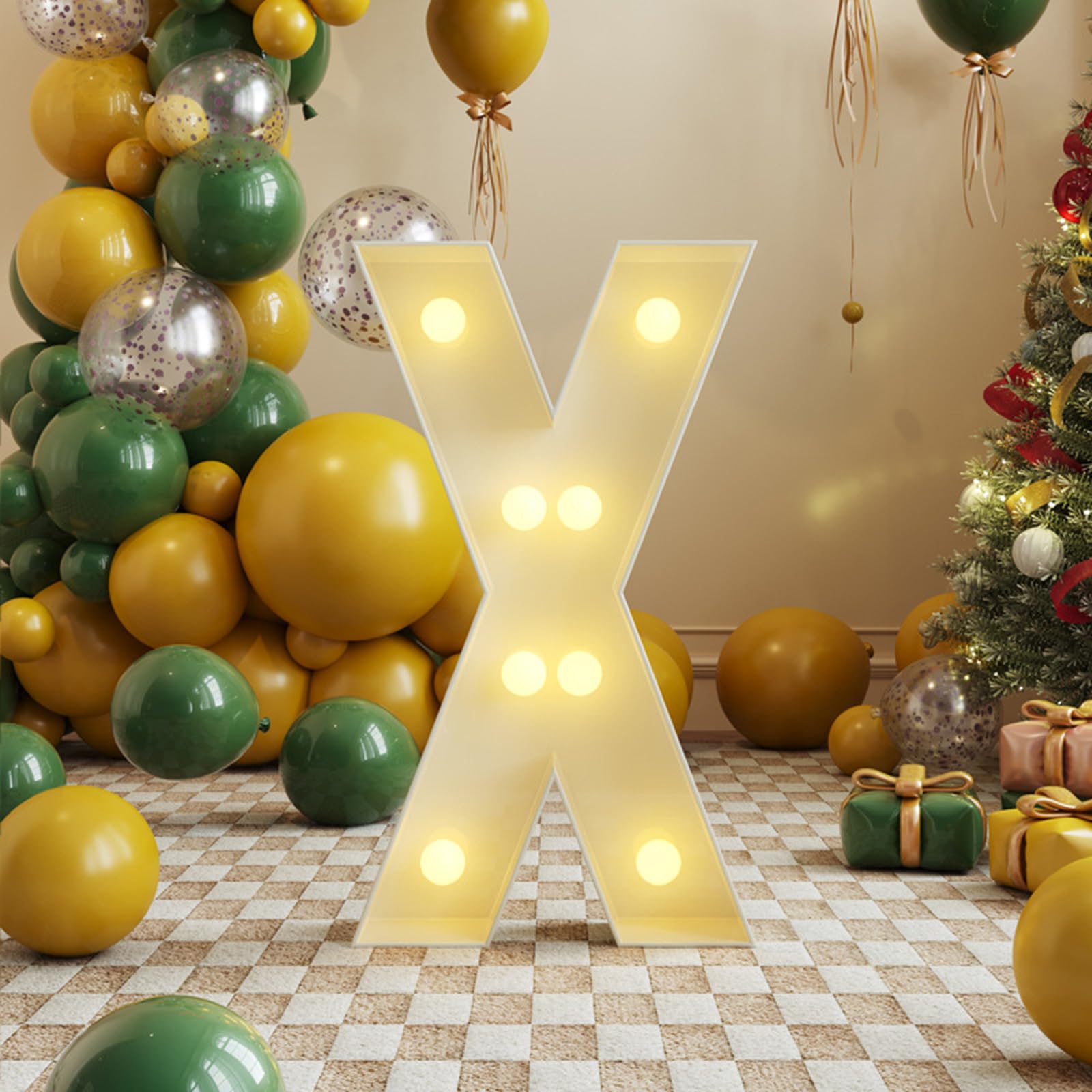 4FT Marquee Light Up Letters X,arty Decor Large Marquee Light Up Letters, Foam Board Set for Birthdays,Weddings,Baby Anniversaries, Easy to Assemble,X,120cm/47in — image 1