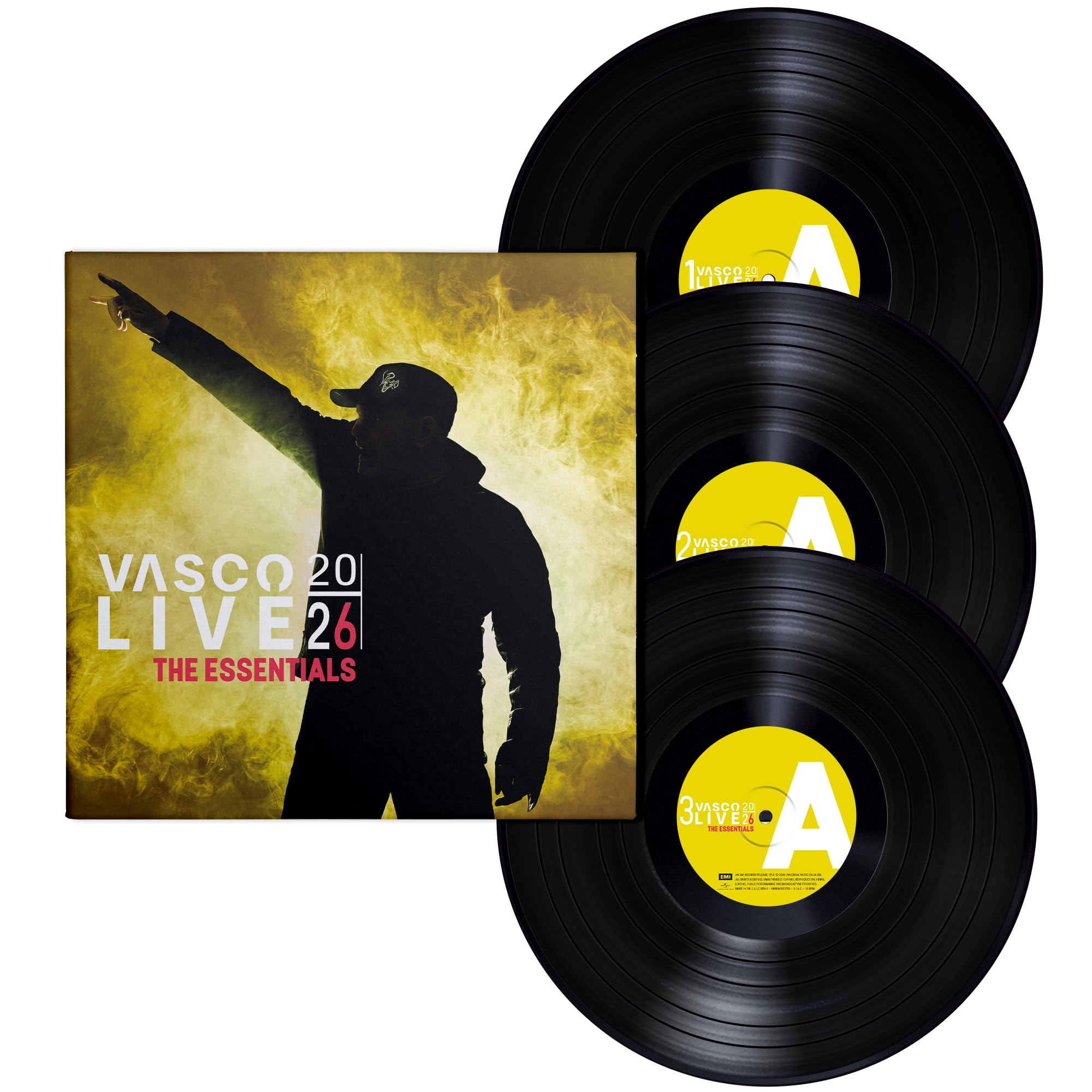 VASCO LIVE 20|26 - THE ESSENTIALS (3LP Trigatefold vinili neri 180gr)