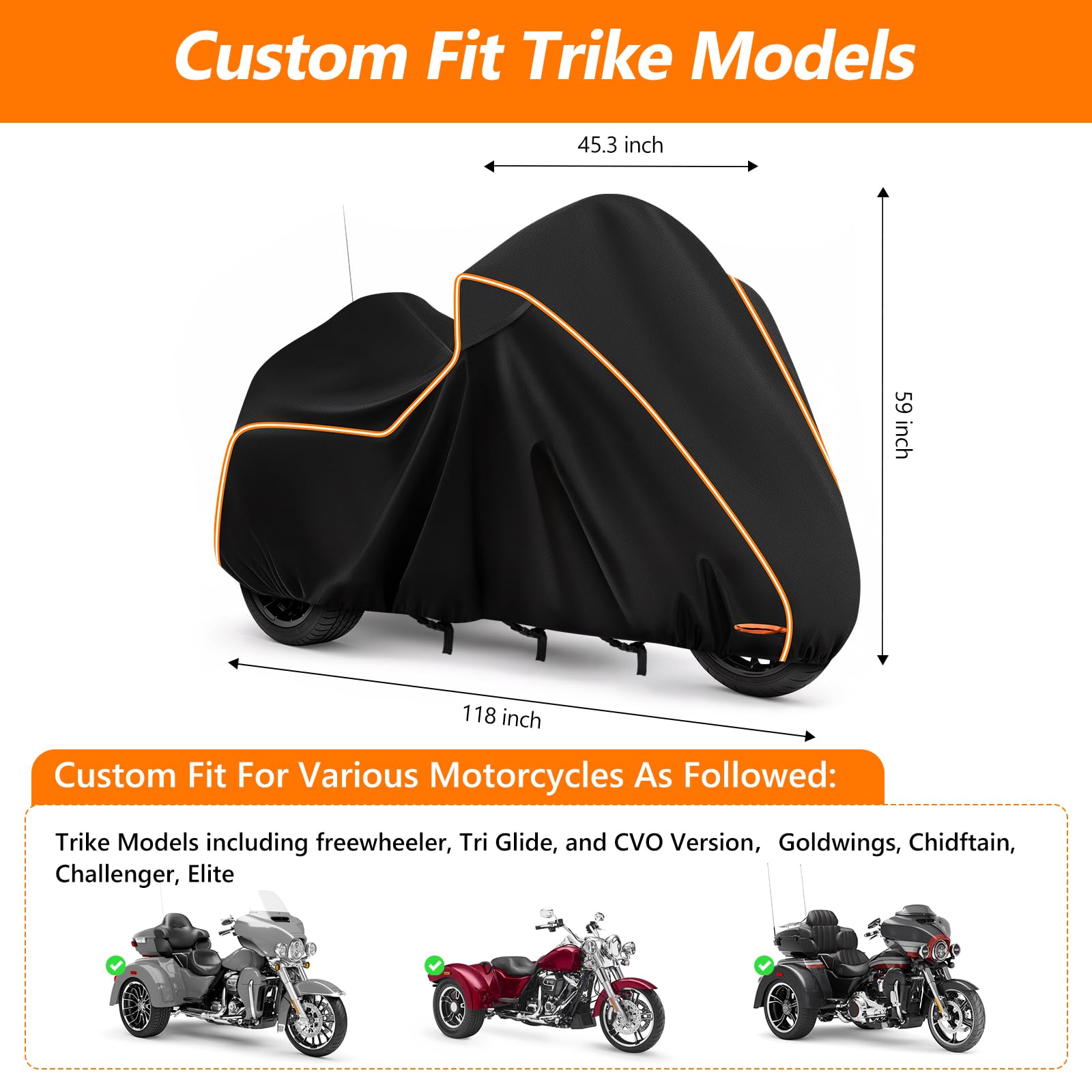 Amazon.co.jp: 420D オートバイカバー トライクモデル フリー 