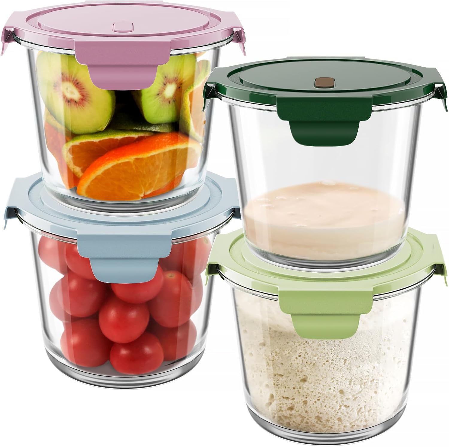 Freshmage 23oz Glass Meal Prep Containers