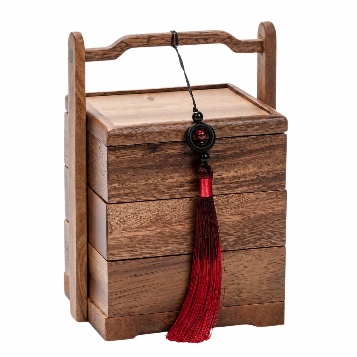 Cestino 3 Livelli Legno di per Cucito e Sartoria, Scatola Porta Accessori