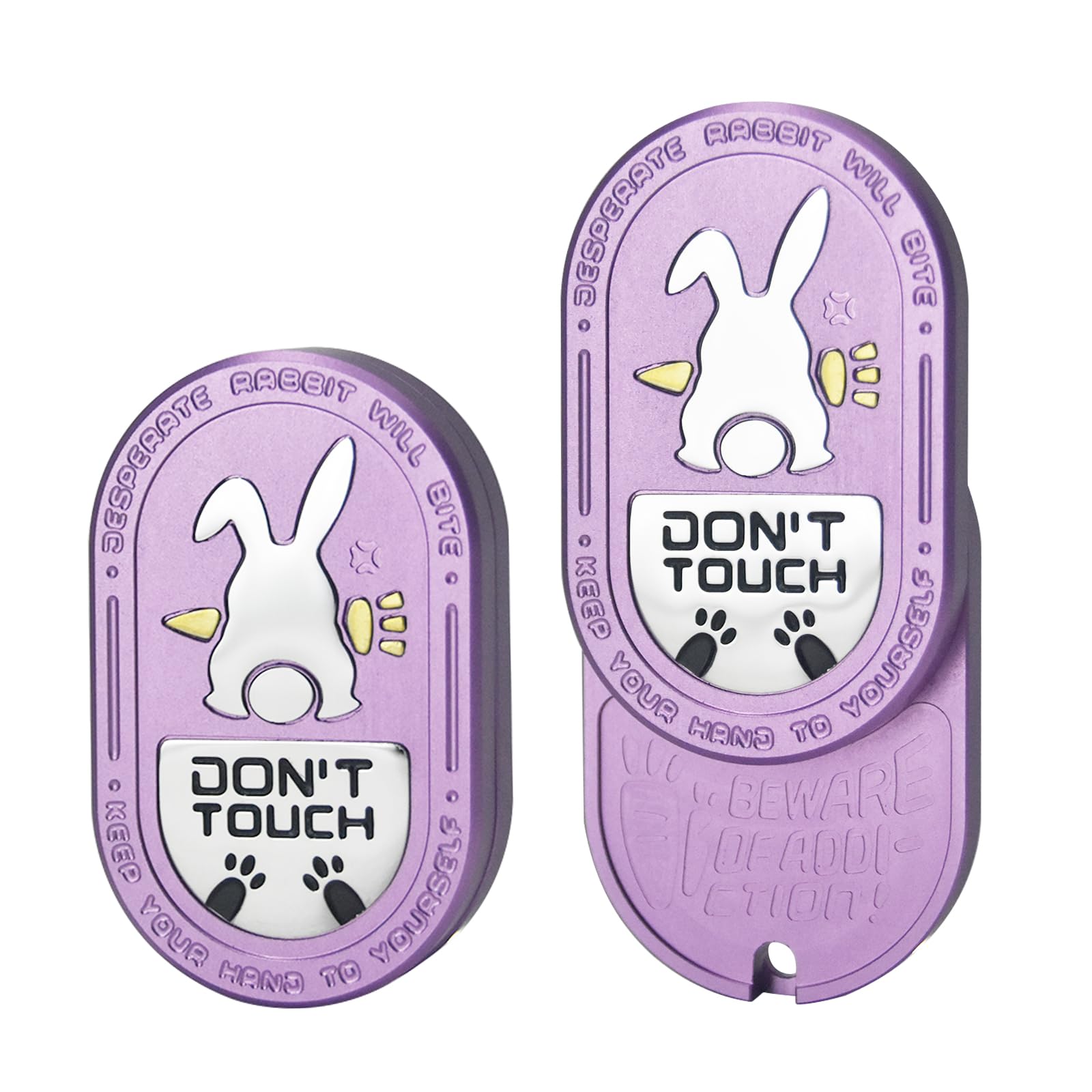 HIDEDC Desperate Rabbit Fidget Slider | Aluminum Alloy Version | Lightweight & Portable | EDC Metal Fidget Toys Adults ADHD Tools Executive Desk Toy for Keep Focus & Anxiety Relief (Purple) — image 1