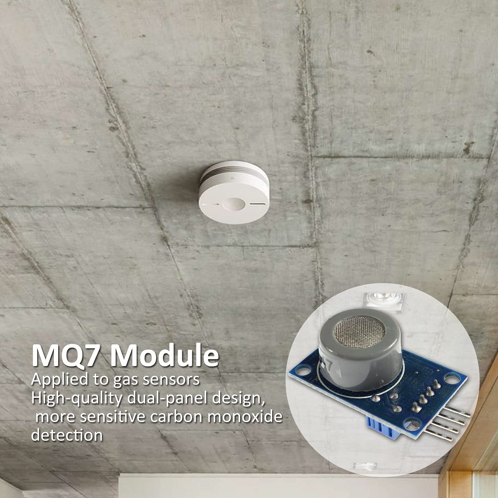 Sensor de Gas MQ-7, Módulo de Sensor de detección de Gas, MQ7 Módulo de Sensor de Alarma de detección de Gas de monóxido de Carbono Módulo de Sensor MQ7