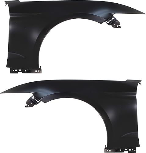 Evan Fischer Juego de 2 guardabarros delanteros compatibles con Ford Mustang 2015-2017 de acero imprimado para el lado del conductor y del pasajero