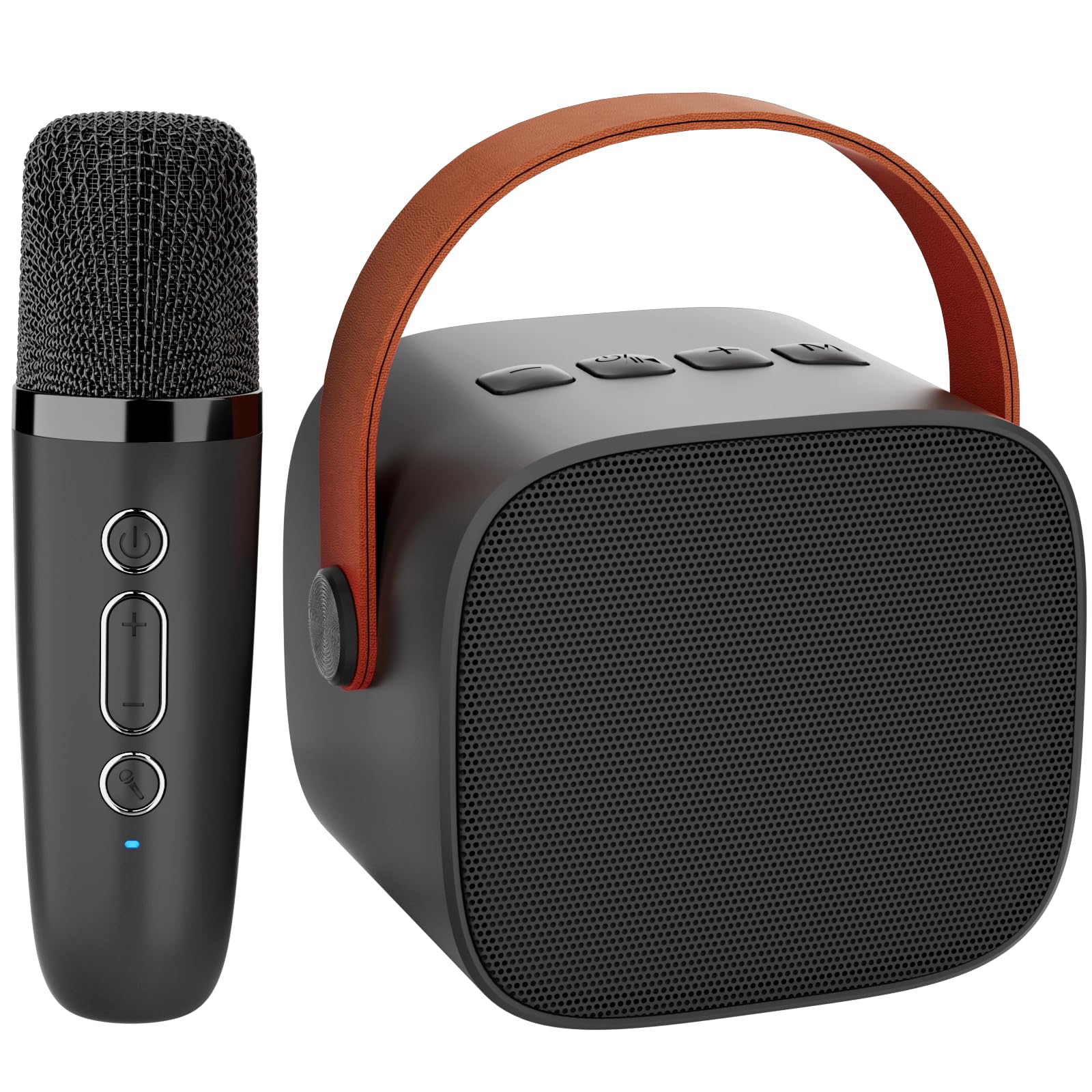 Karaoke Machine for Kids, Portable Bluetooth Speaker with Wireless Microphone, Music Player Toys Gifts for Boys Girls 4, 5, 6, 7, 8, 9, 10 +Year Old Birthday Christmas Party Home(Black)