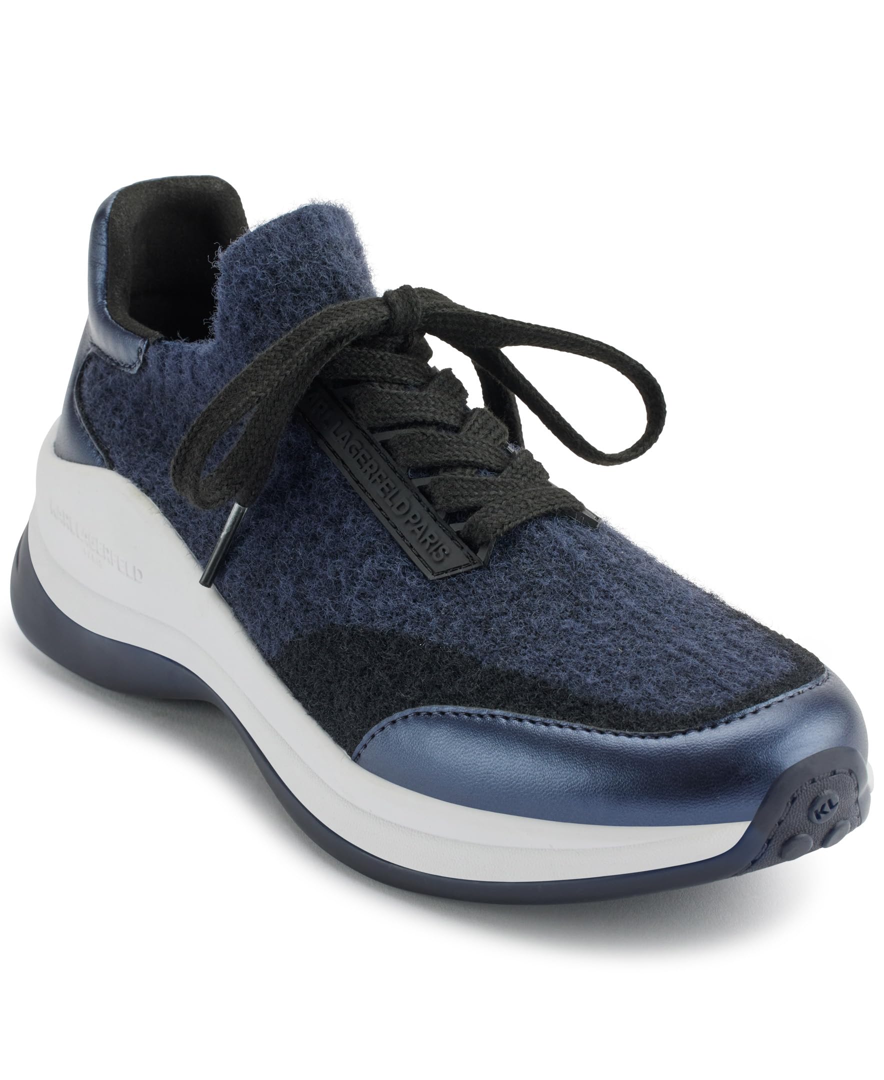 Karl Lagerfeld Women's Carsyn Stretch Wool Lace Up Jogger Sneaker