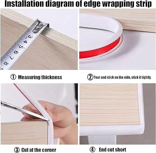 Miniatura 6 de Banda de borde en forma de U, banda autoadhesiva de gel de sílice suave, protectores de parachoques de esquina y borde de 120 pulgadas, protector de