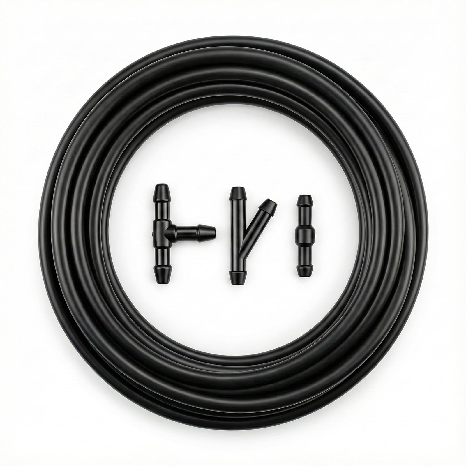 3 Meter Windshield Washer Hose and Nozzle Set, Car Windscreen Washer Pipe Repair Kit, with 36 Pcs Y I T Type Automotive Hose Connectors, Car Windscreen Wiper Hoses to Connect Water Pump and Nozzles
