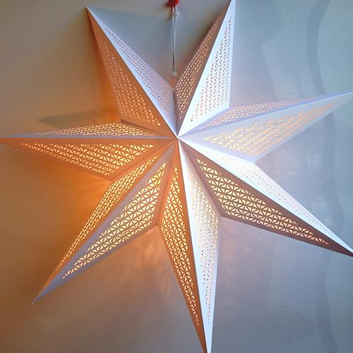 Increíbles faroles de papel de primera, estilo estrella para decorar
