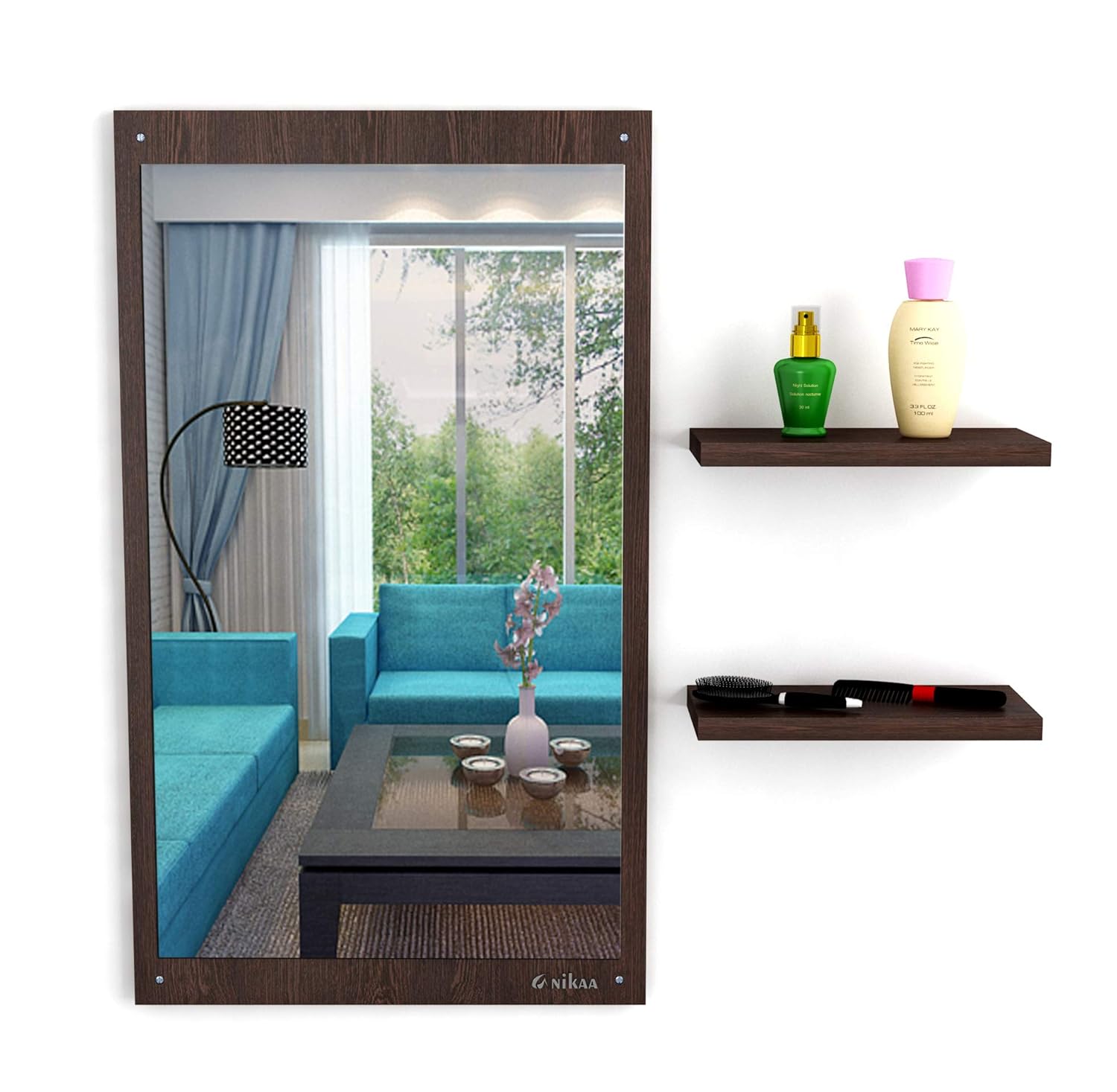 Buy Anikaa Mason Engineered Wood Dressing Wall Mirrors/Wall Hanging Dressing Mirrors/Decorative