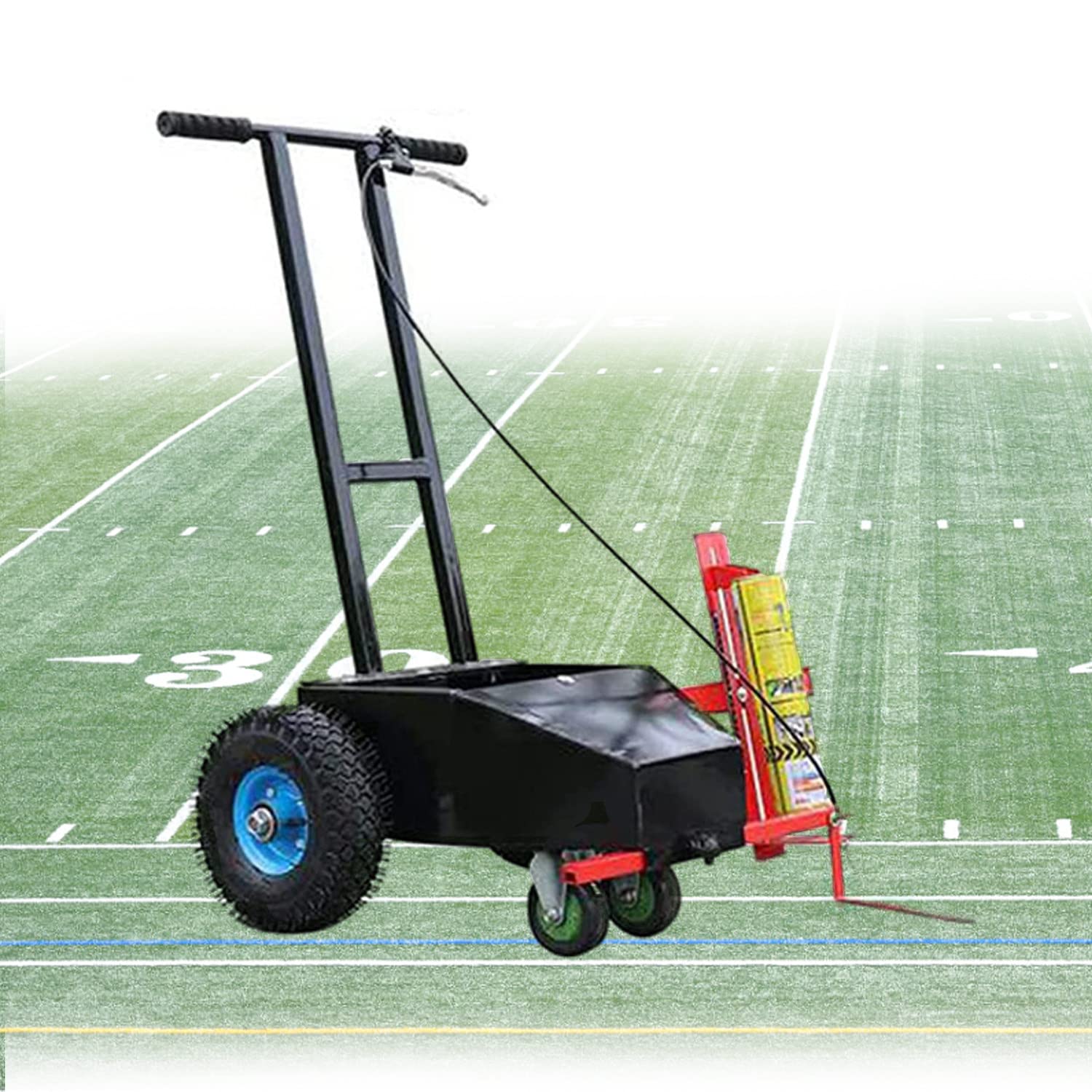 Aioneer Line Marker Machine, Wheel Transfer Line Marking Machine,Hand-Push Lane Marking Applicator, 4-18Cm Adjustable,For Schools, Sports Surfaces, Factory